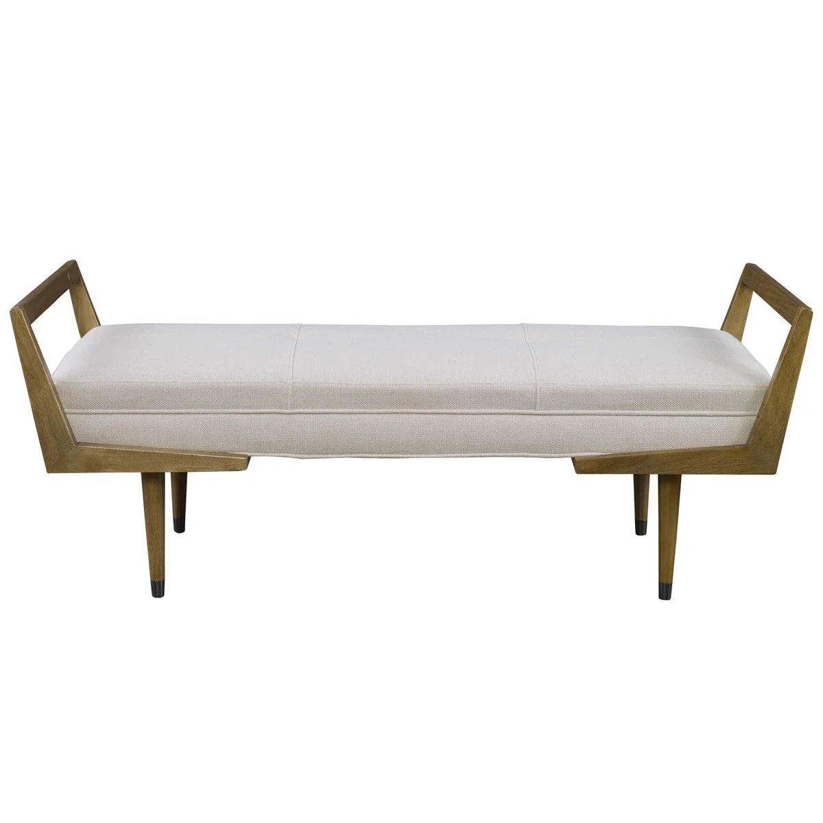 Uttermost Waylon Bench, Ivory - Image 2