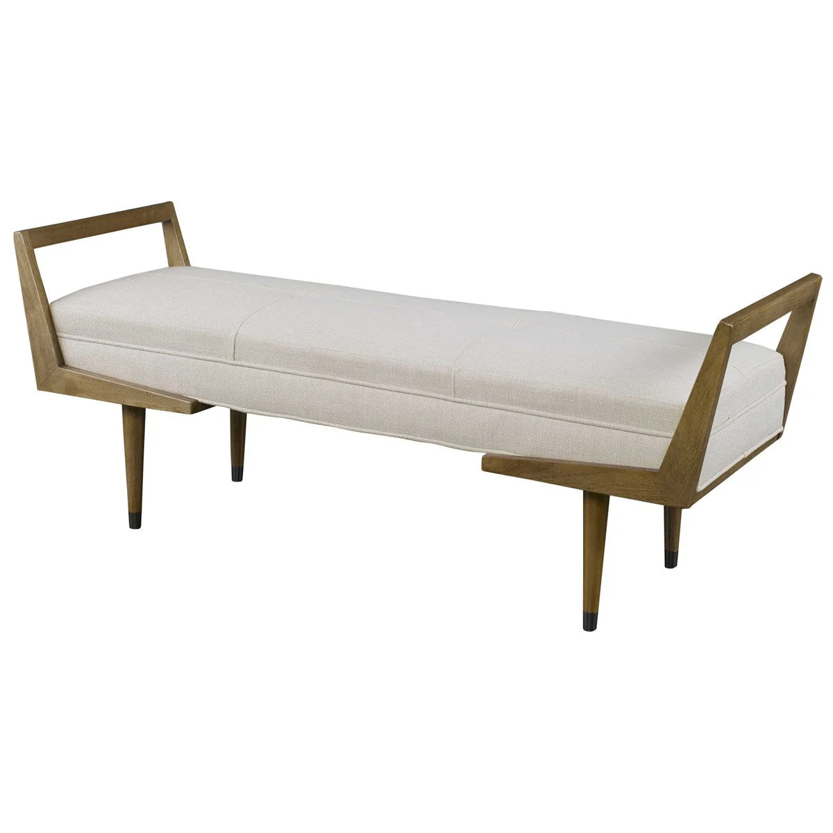 Uttermost Waylon Bench, Ivory - Image 4