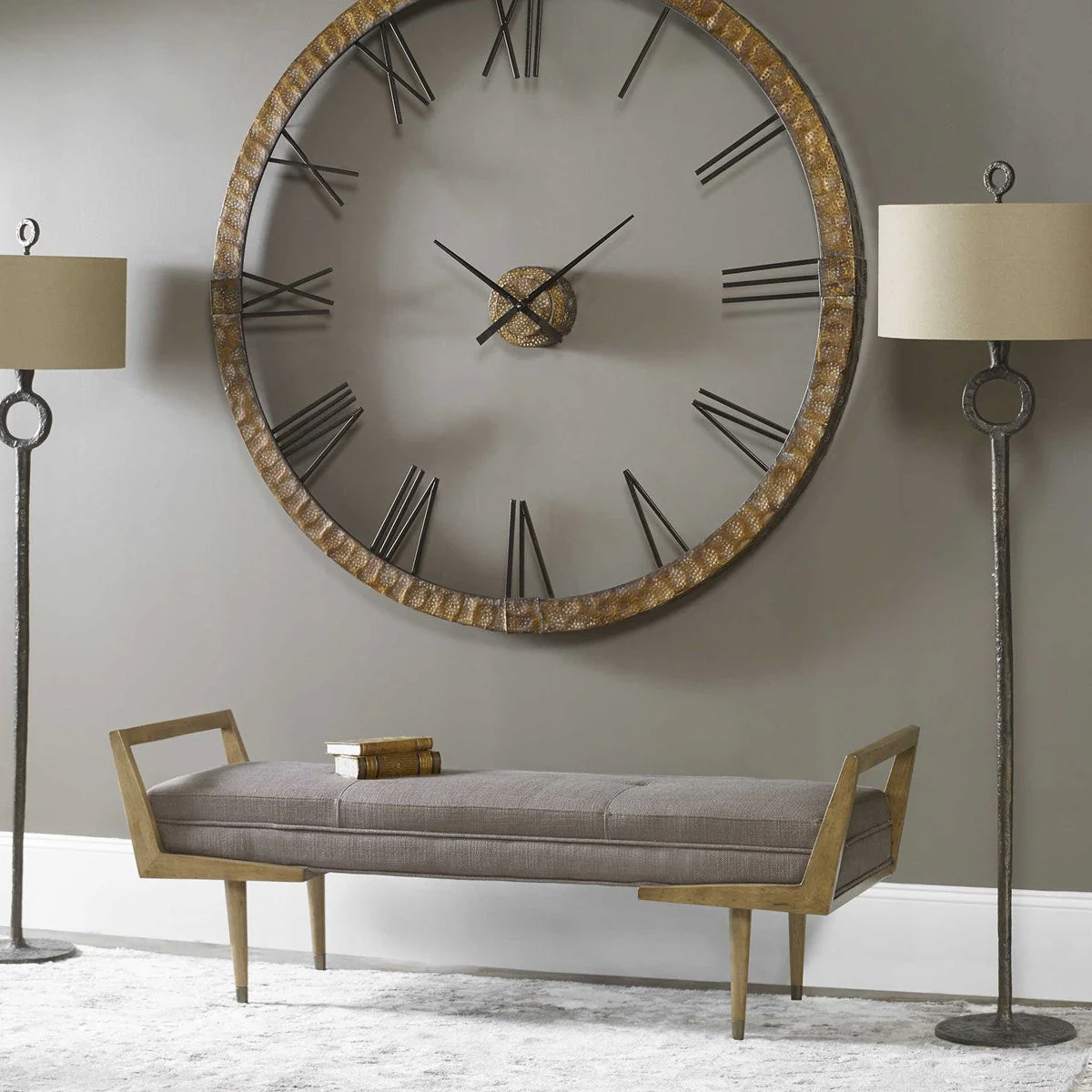 Uttermost Waylon Bench, Taupe Gray - Image 5