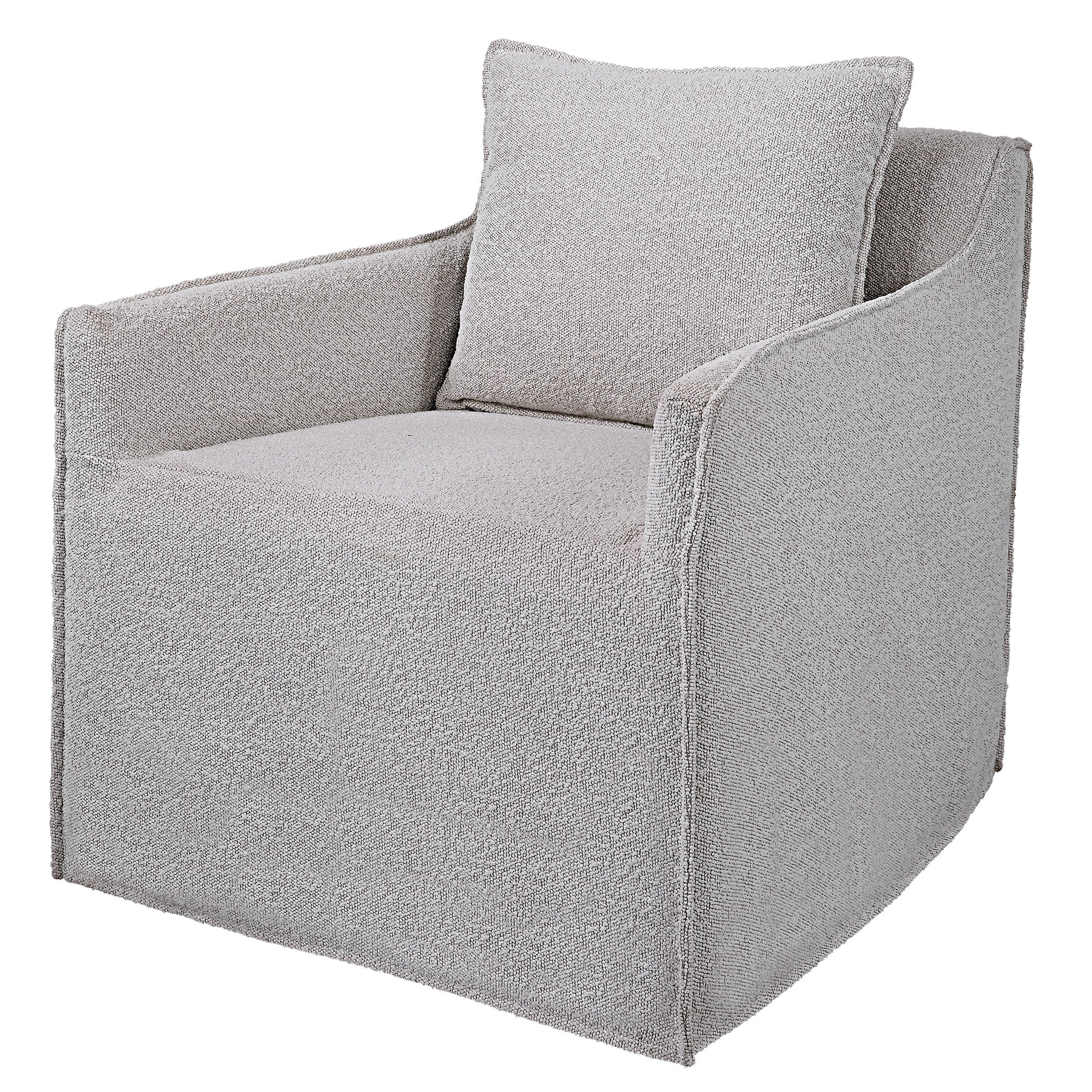 Uttermost Welland Gray Swivel Chair - Image 3