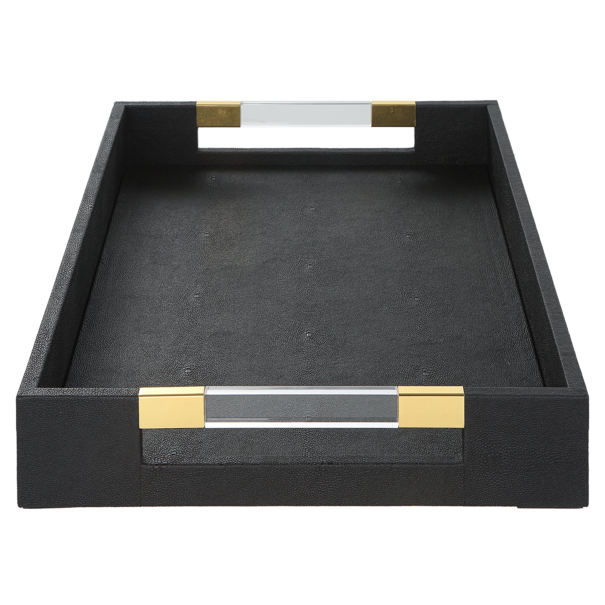 Uttermost Wessex Black Shagreen Tray - Image 5