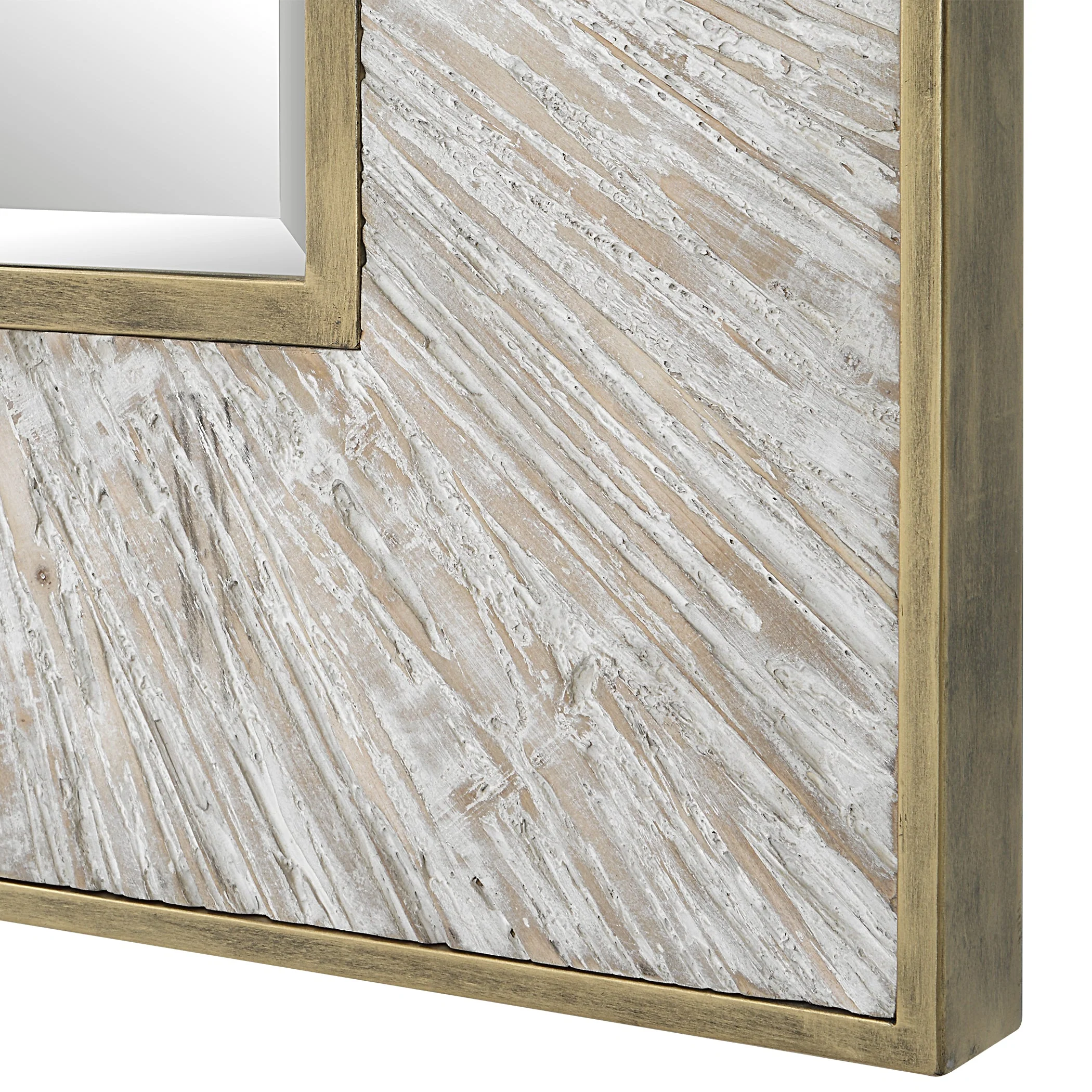 Uttermost Wharton Whitewashed Square Mirror - Image 6