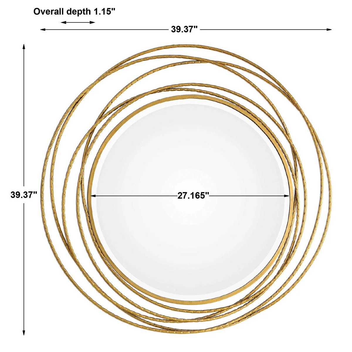 Uttermost Whirlwind Round Mirror - Image 3