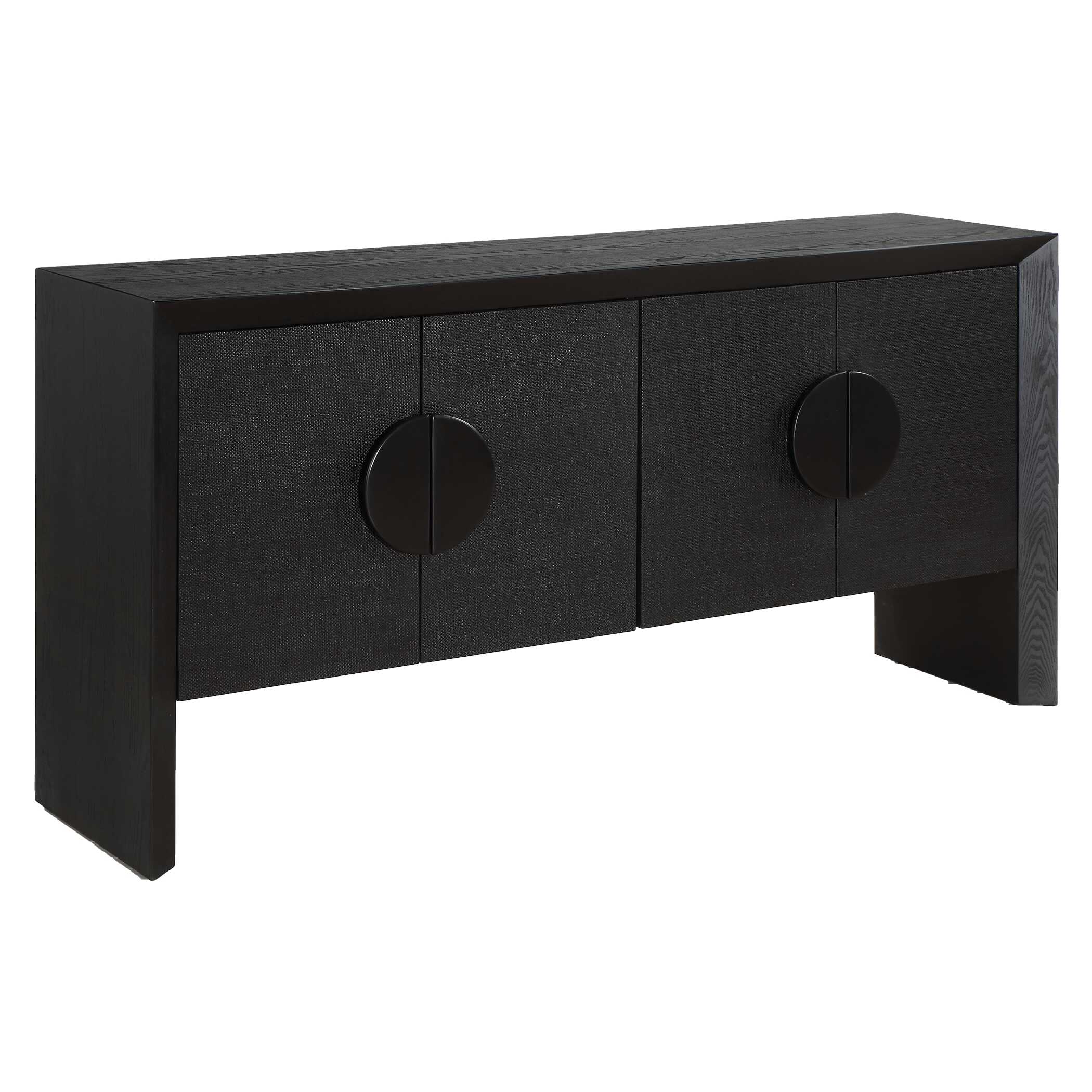 Uttermost Williams Black 4 Door Cabinet - Image 6