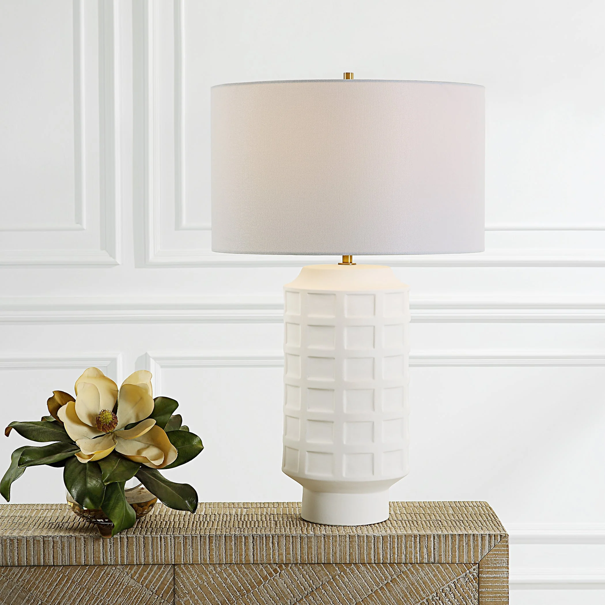 Uttermost Window Pane White Table Lamp - Image 2