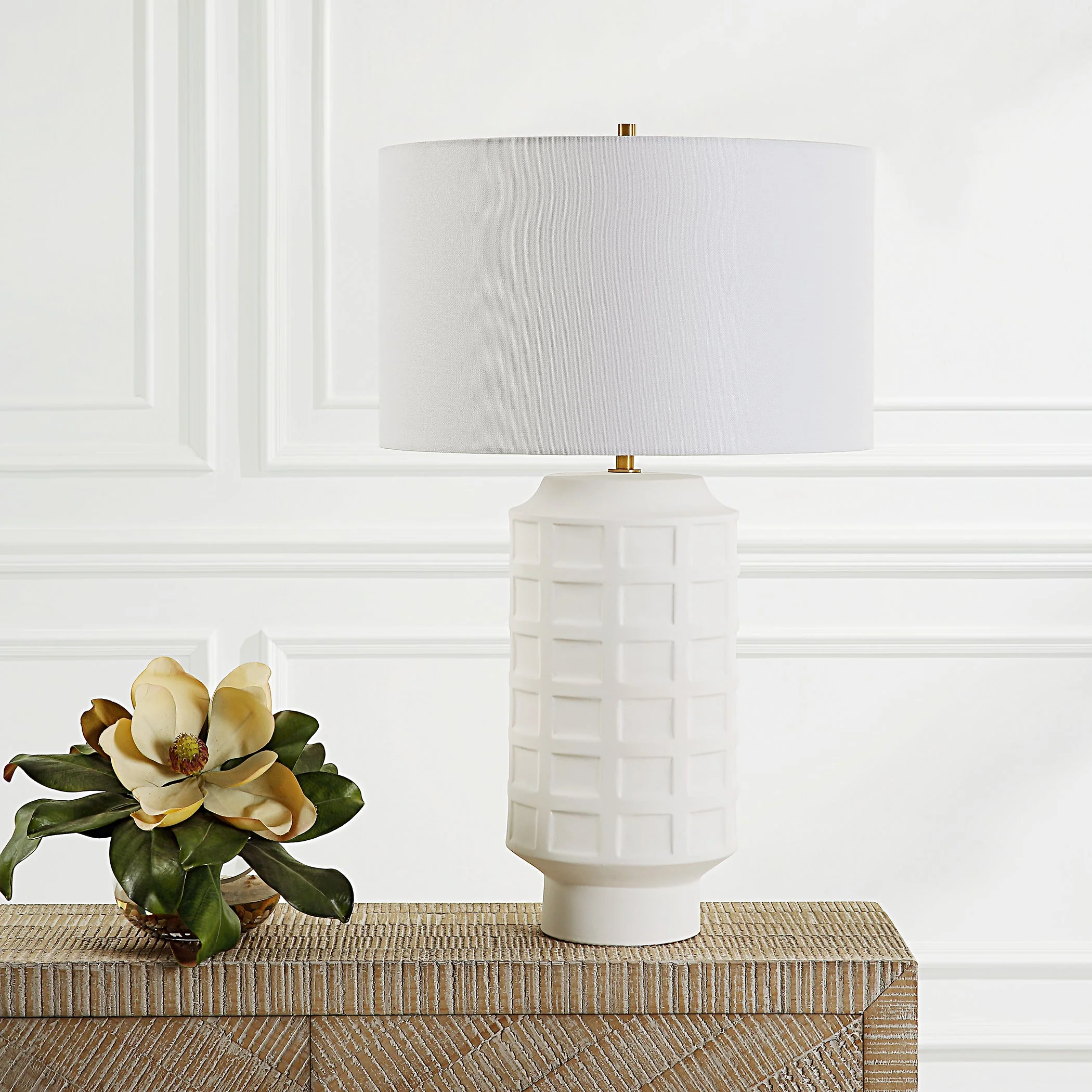 Uttermost Window Pane White Table Lamp - Image 3