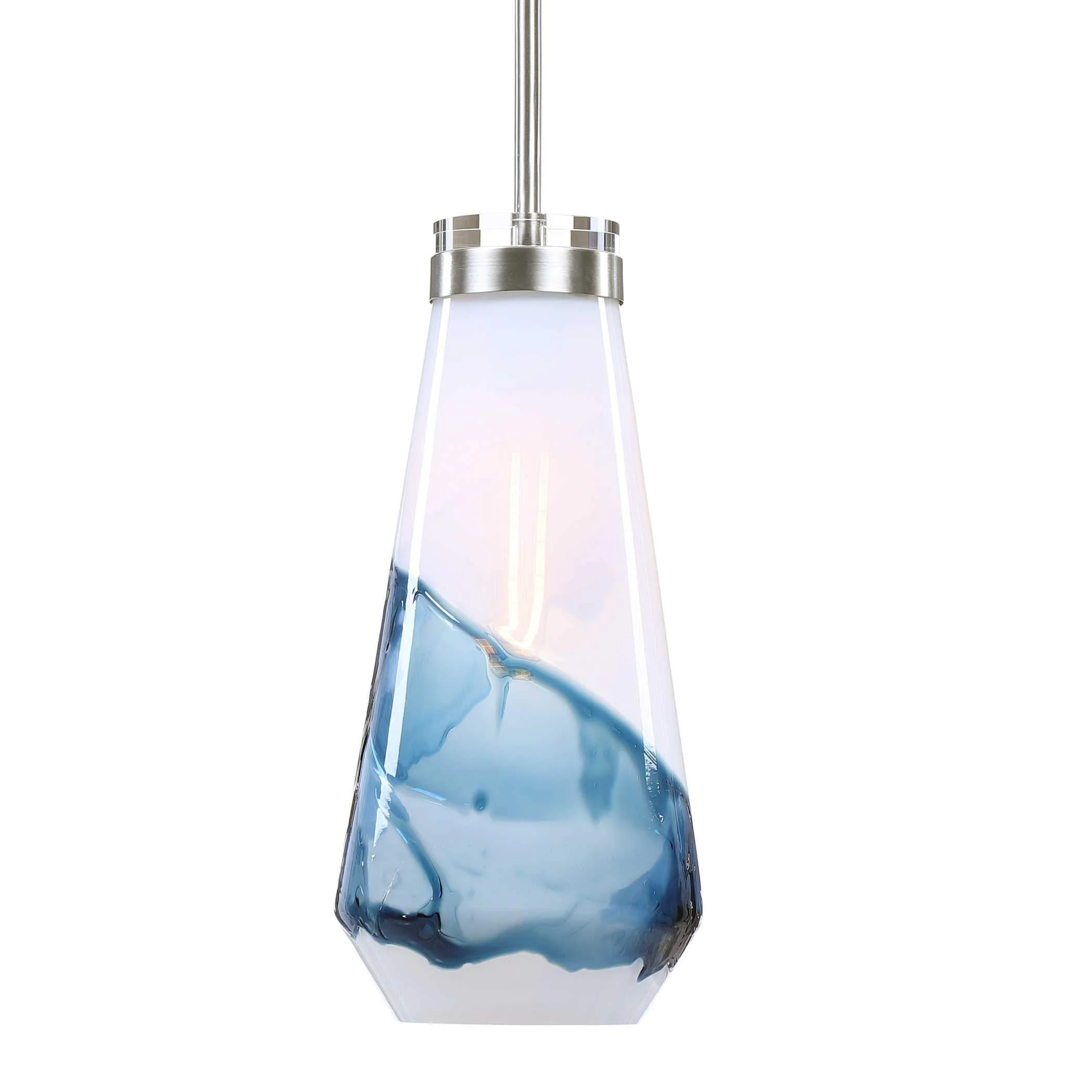 Uttermost Windswept Blue & White, 1 Lt  Mini Pendant
