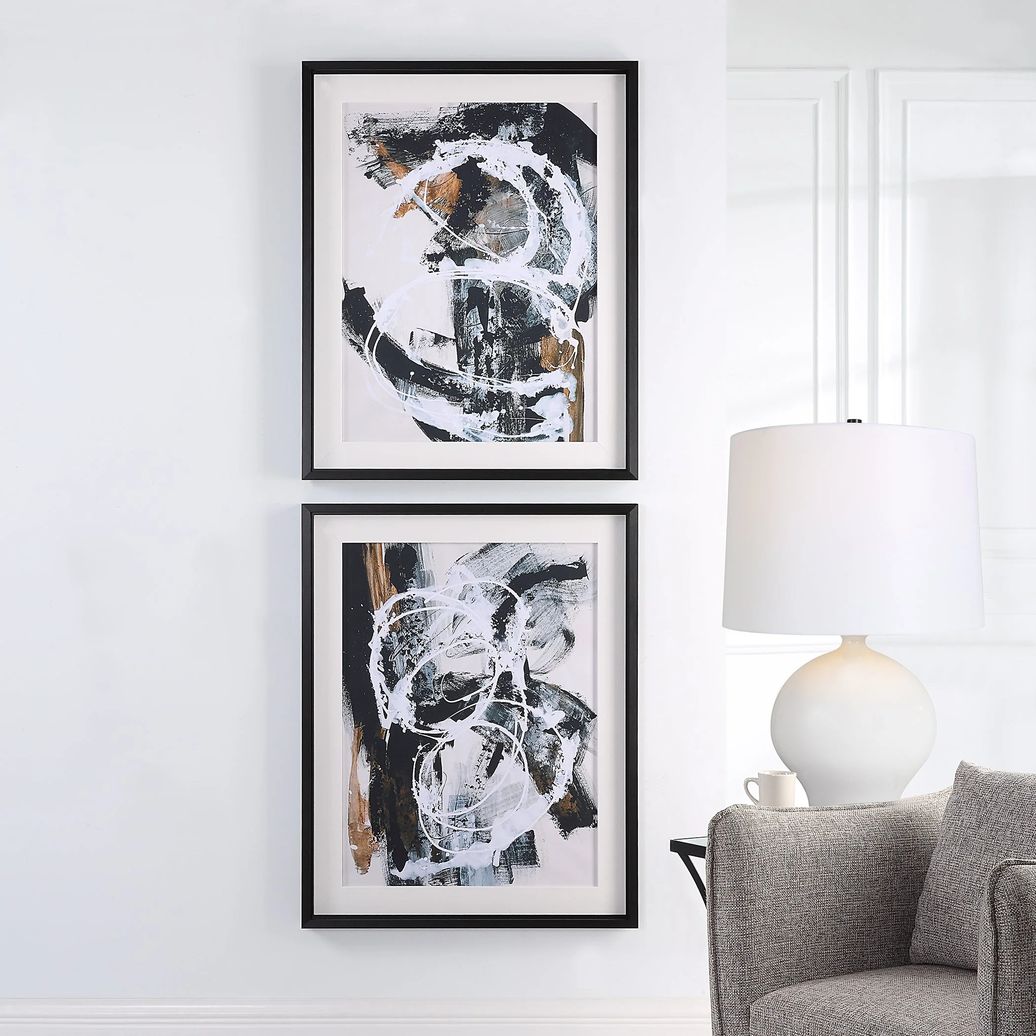Uttermost Winterland Abstract Prints, Set/2 - Image 2