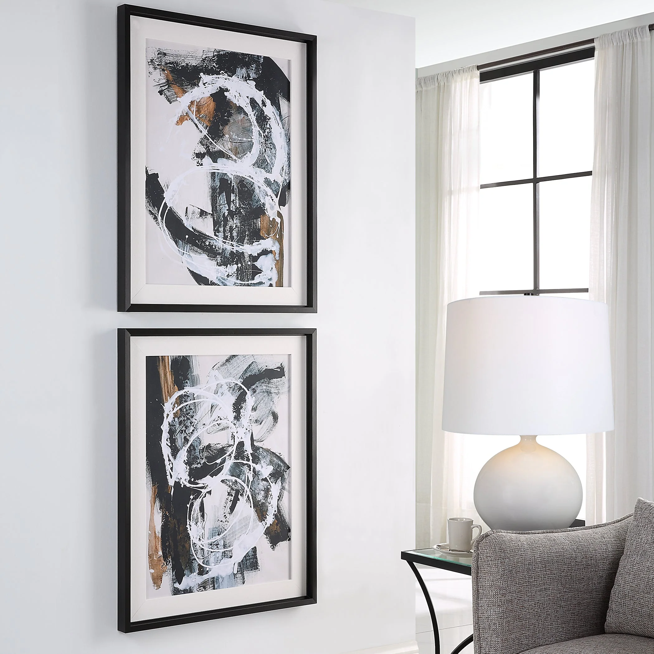Uttermost Winterland Abstract Prints, Set/2 - Image 3
