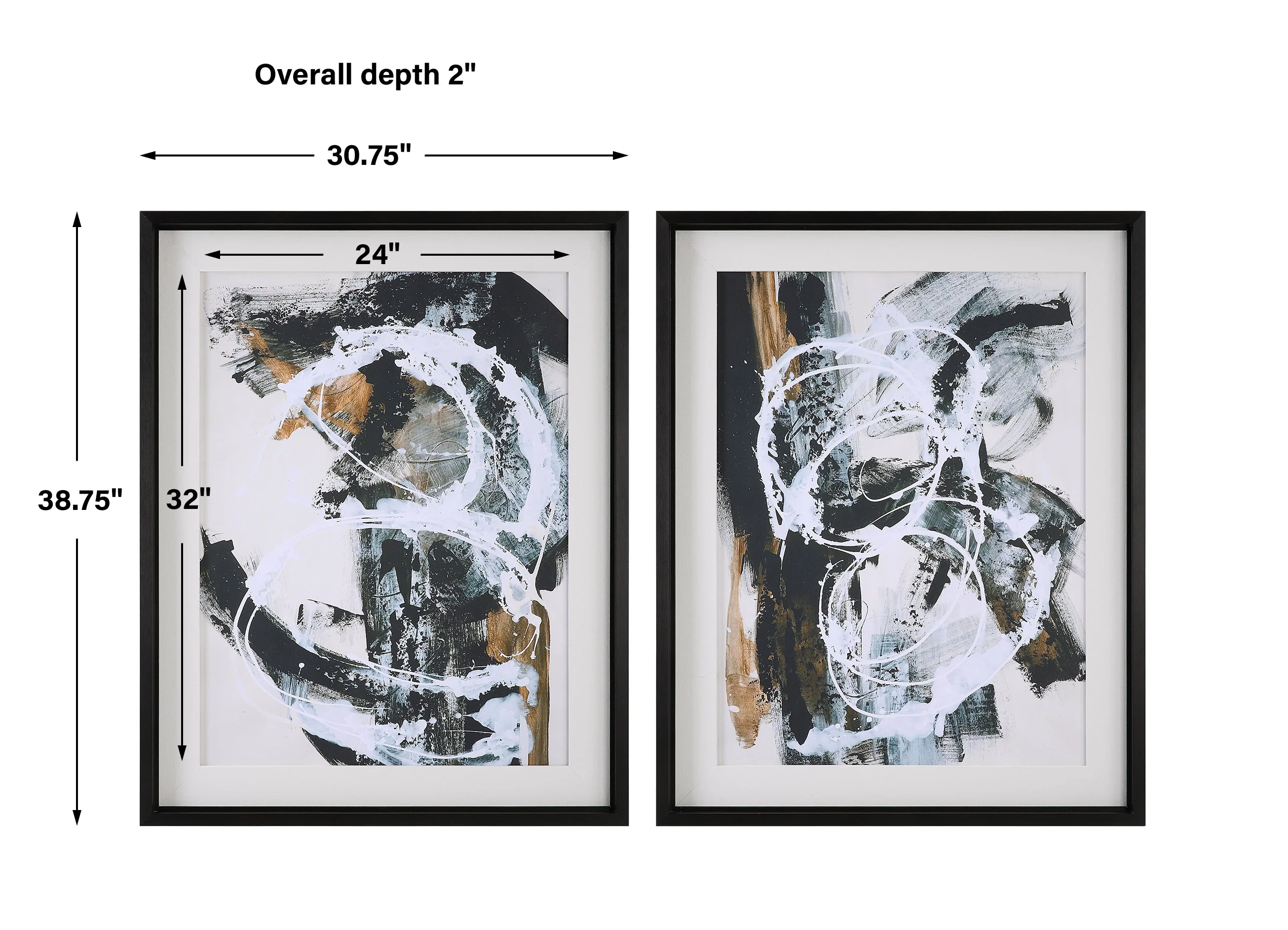 Uttermost Winterland Abstract Prints, Set/2 - Image 7