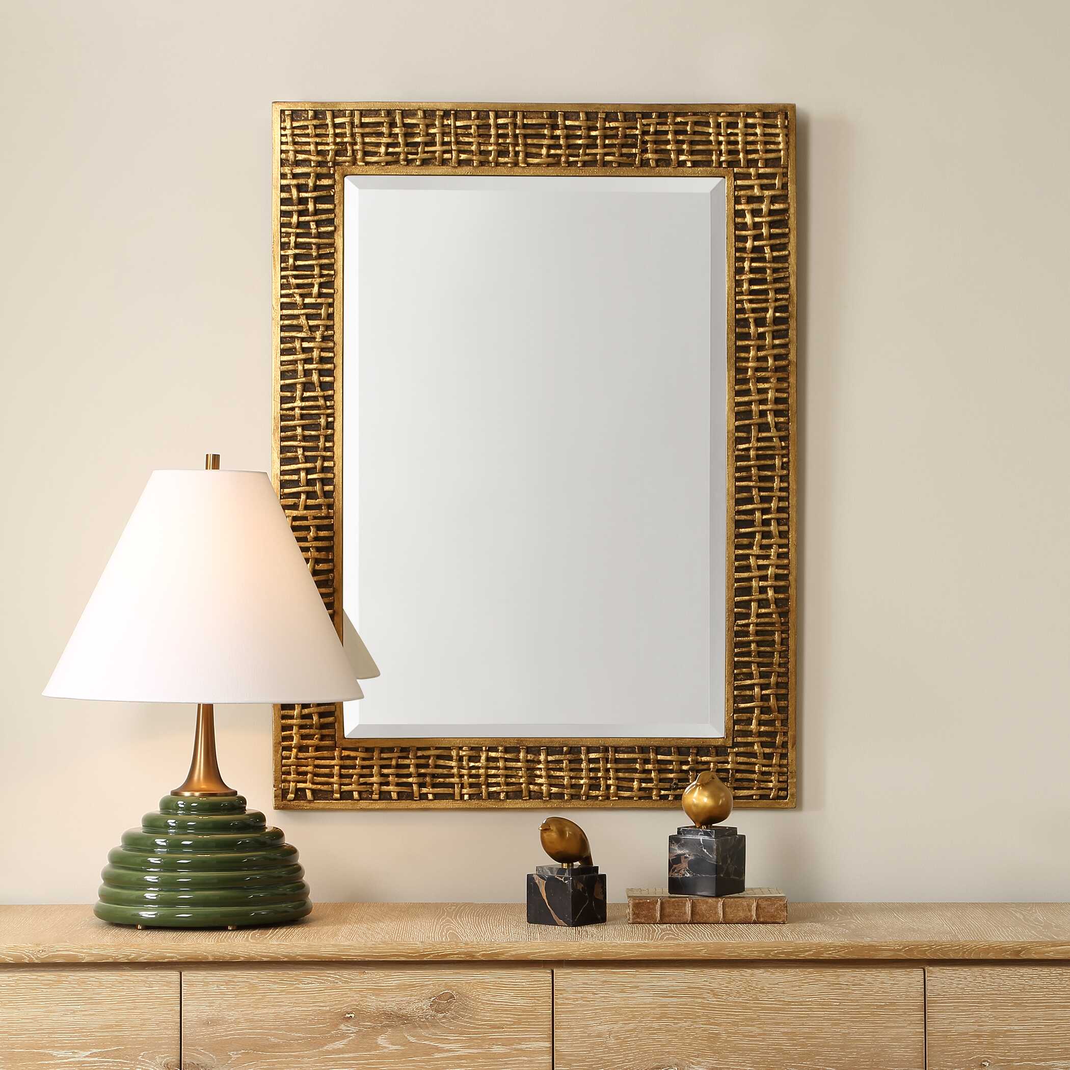 Uttermost Woven In Time Gold Mirror - Image 2