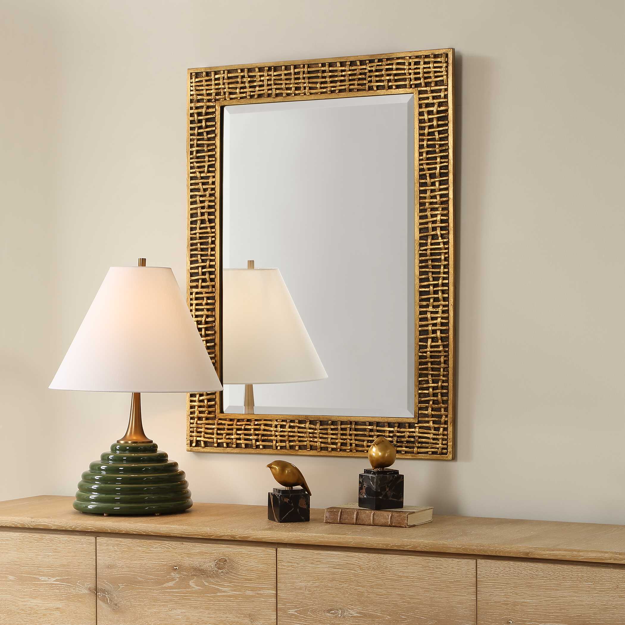 Uttermost Woven In Time Gold Mirror - Image 3