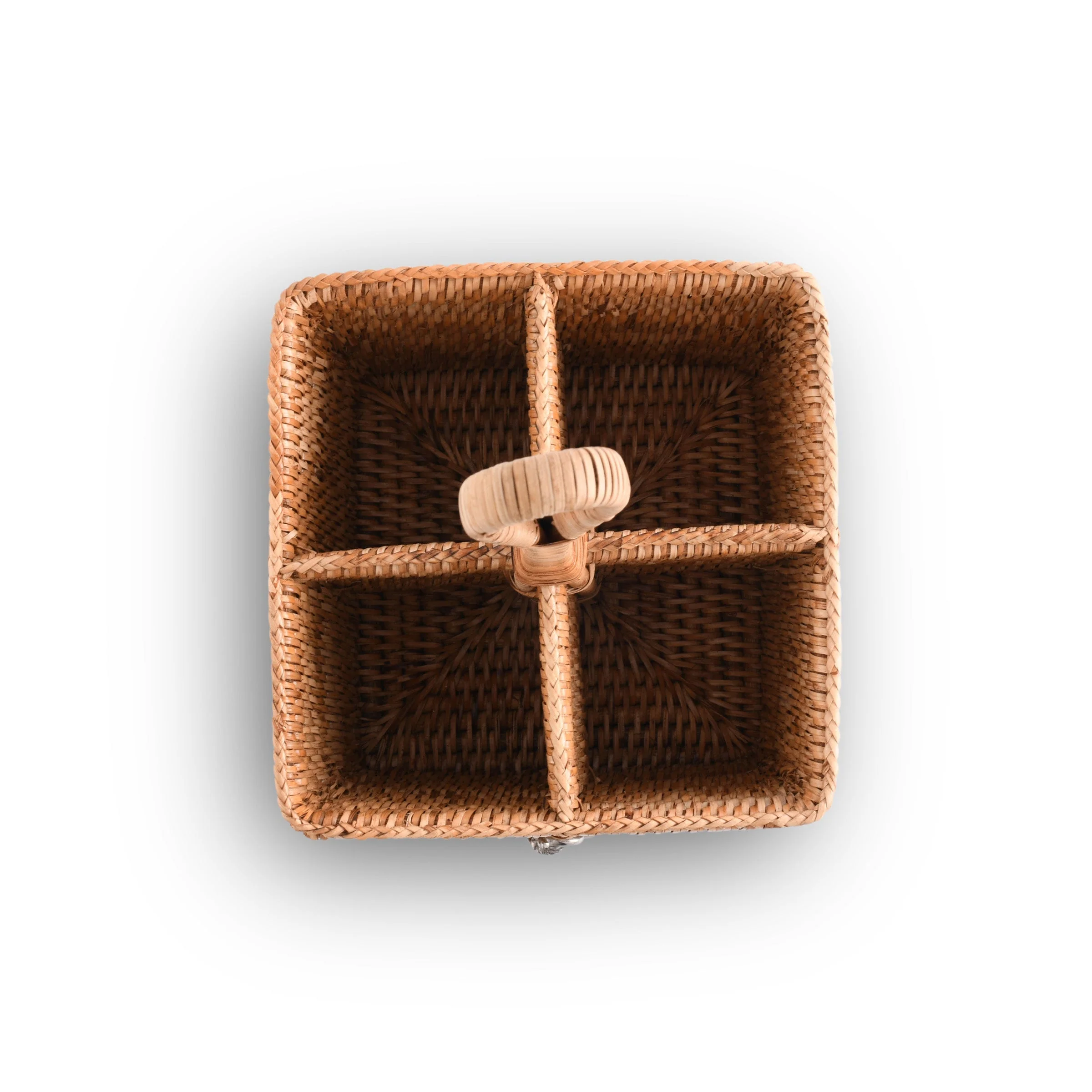 Vagabond House Anchor Hand Woven Wicker Rattan Flatware Caddy - Image 4