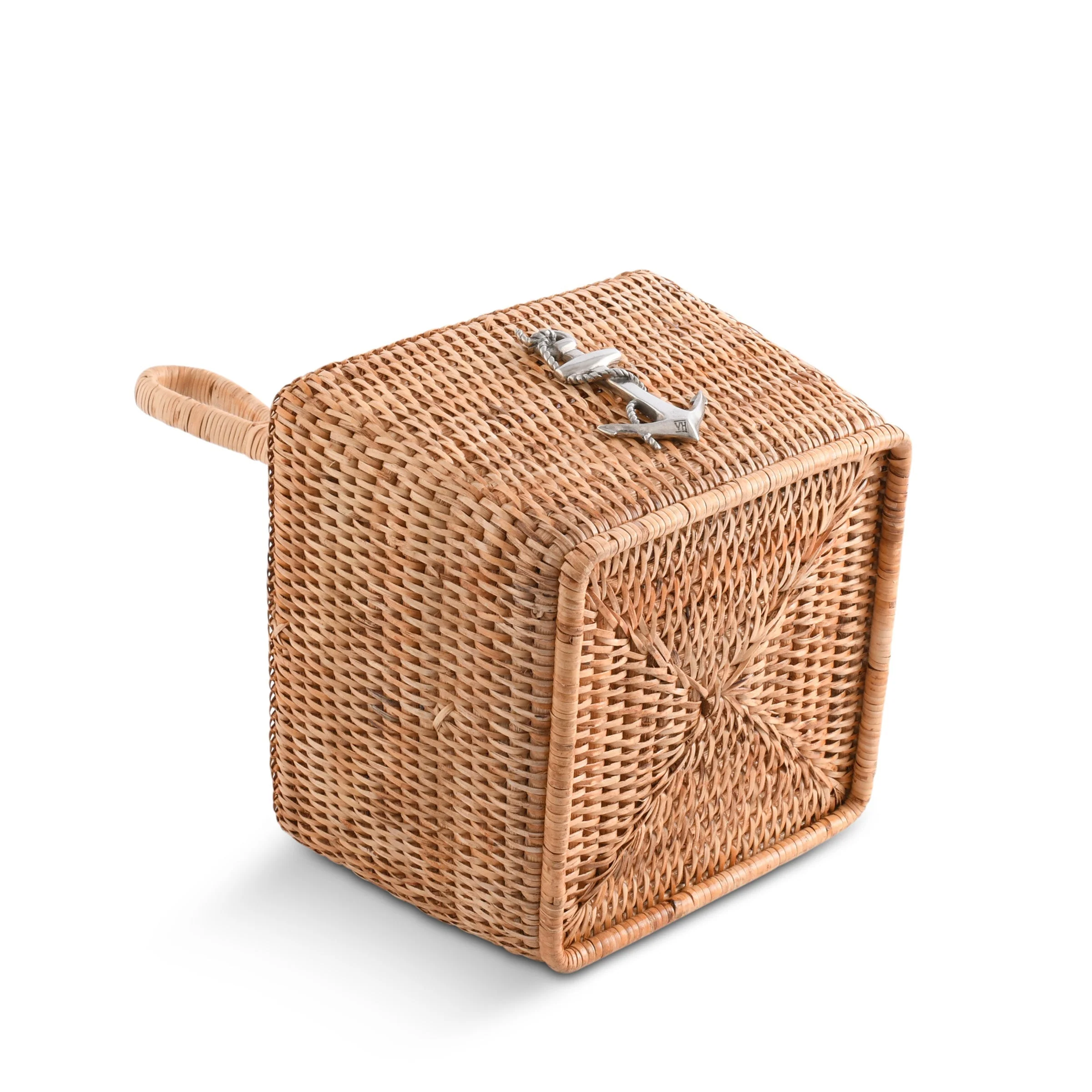 Vagabond House Anchor Hand Woven Wicker Rattan Flatware Caddy - Image 5
