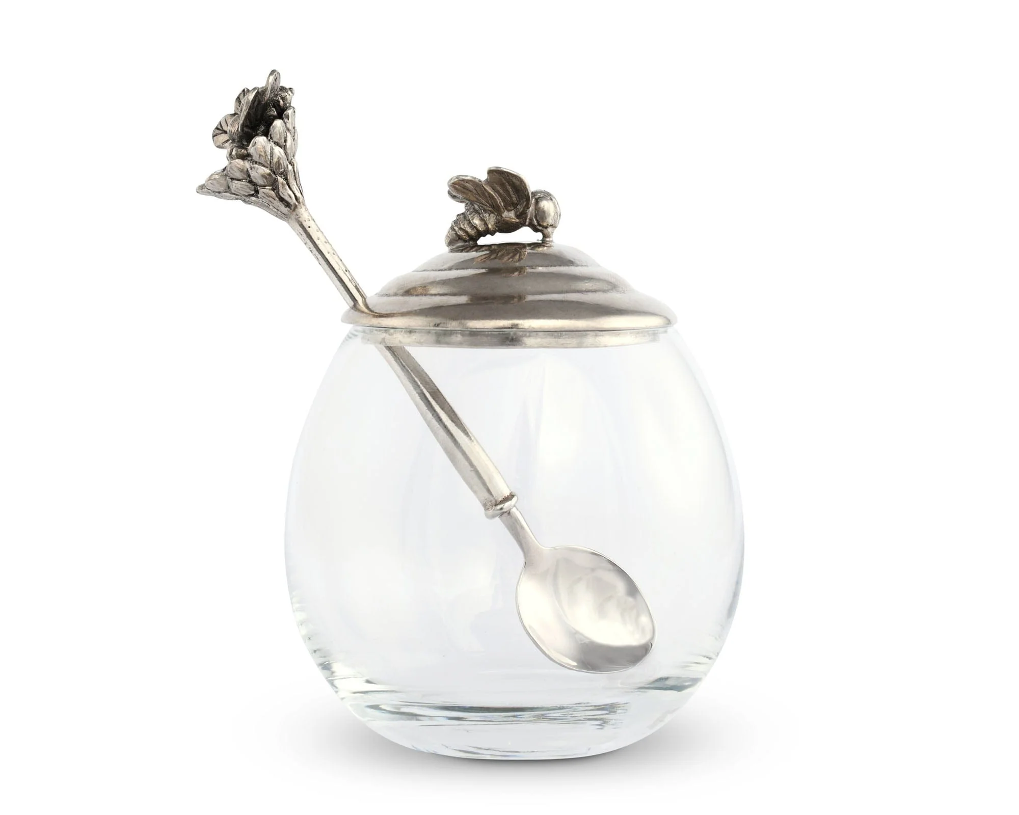 Vagabond House Bee Glass Honey Pot with Spoon - Image 3