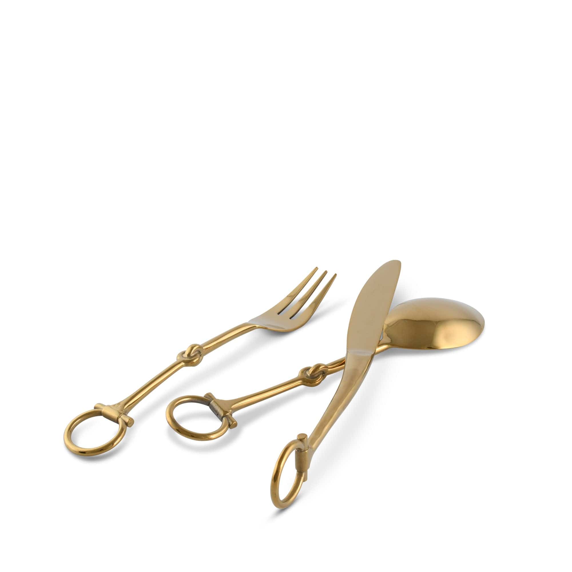 Vagabond House Bit Five piece Flatware Set - Stainless Steel Shiny Gold - Image 3