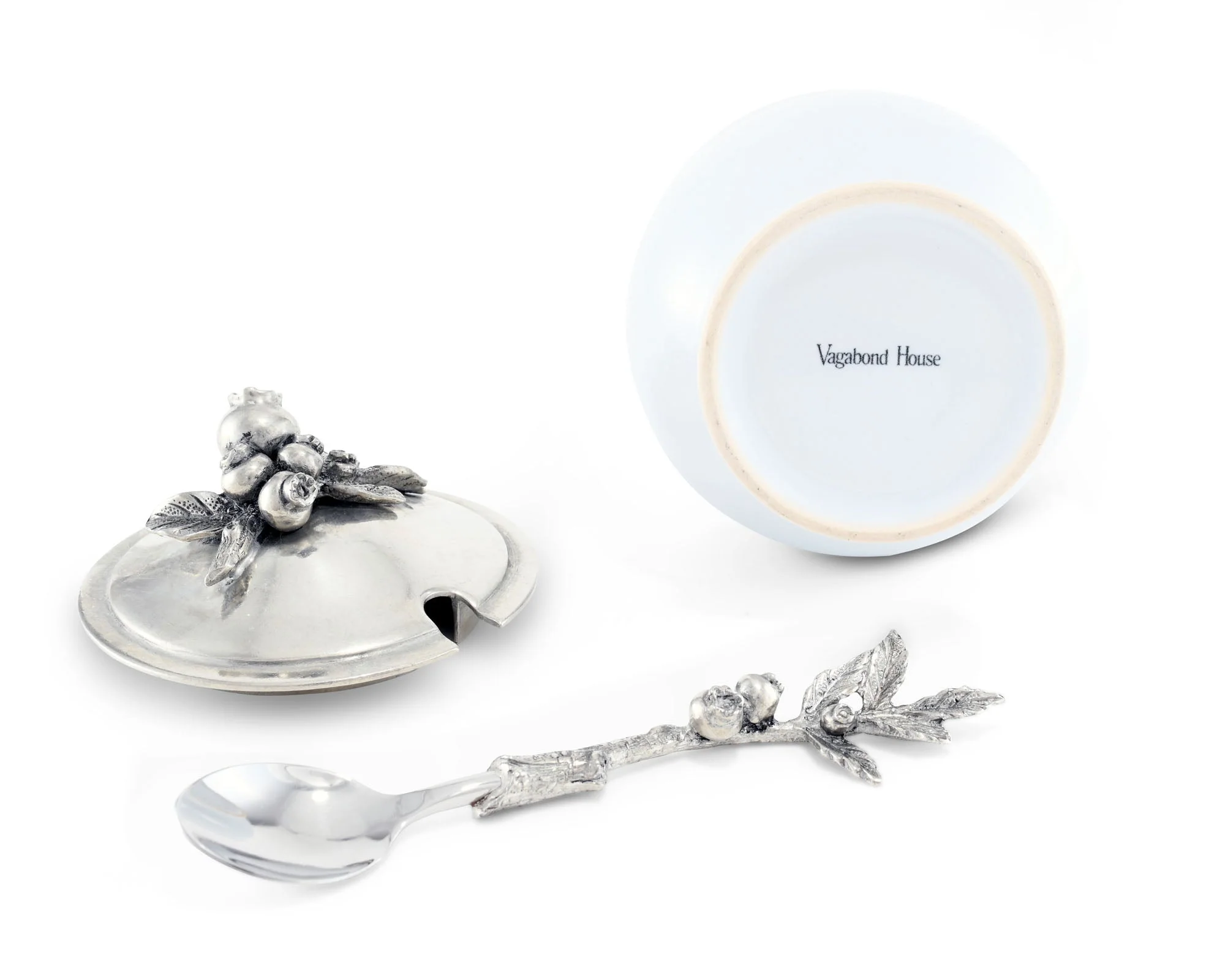 Vagabond House Blueberry Sugar Bowl and Spoon - Image 4