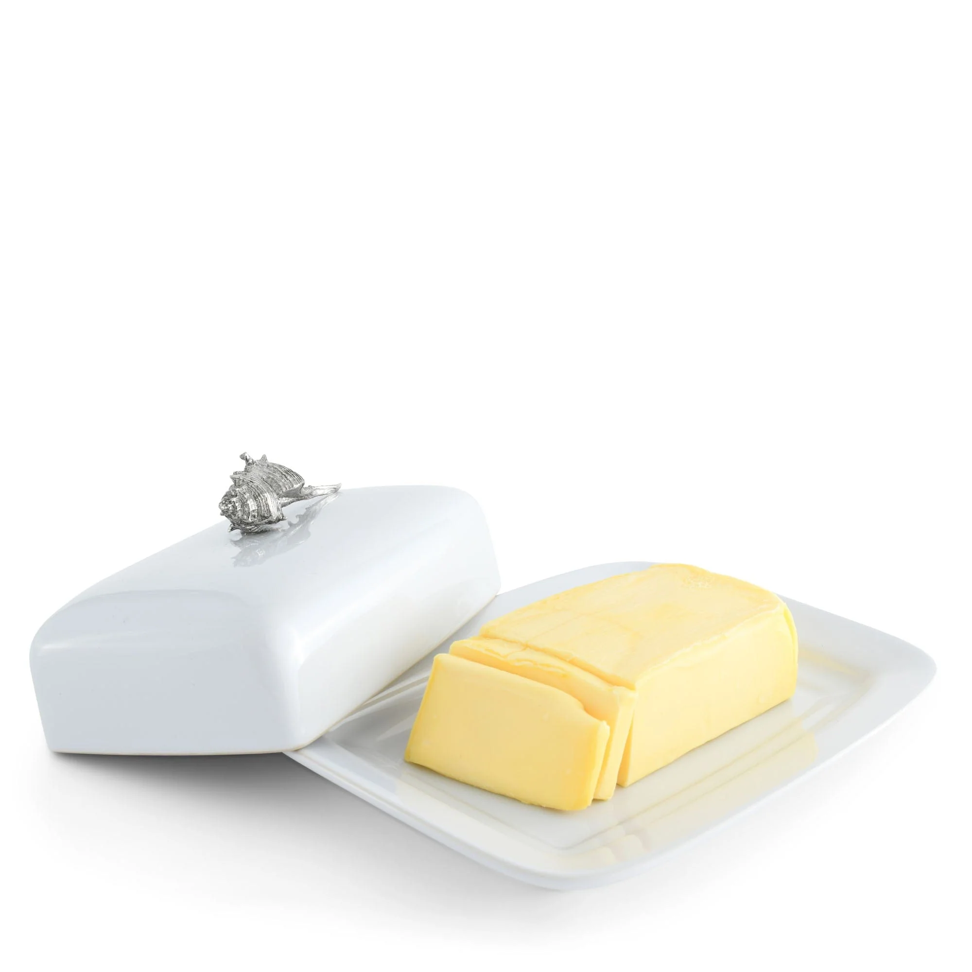Vagabond House Conch Shell Stoneware Butter Dish