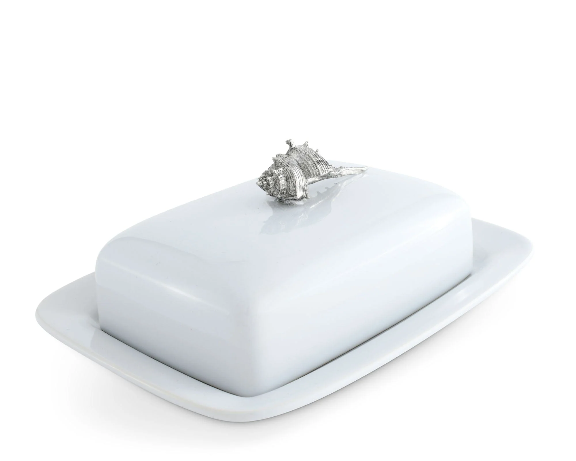 Vagabond House Conch Shell Stoneware Butter Dish - Image 3