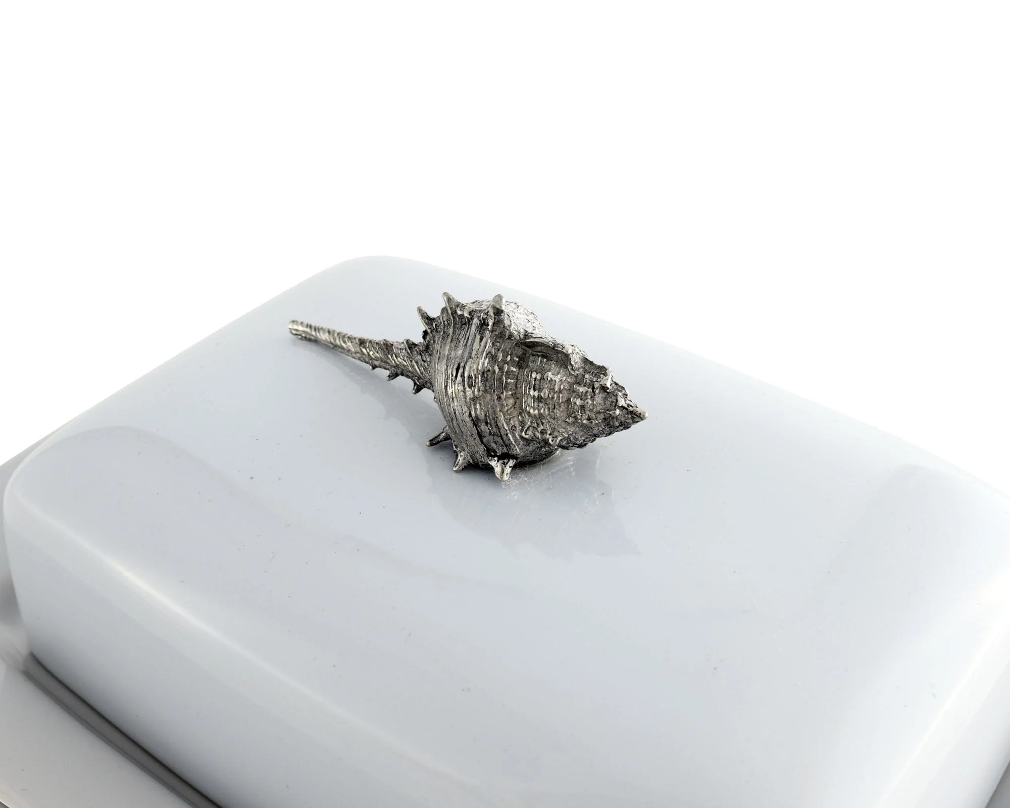Vagabond House Conch Shell Stoneware Butter Dish - Image 4
