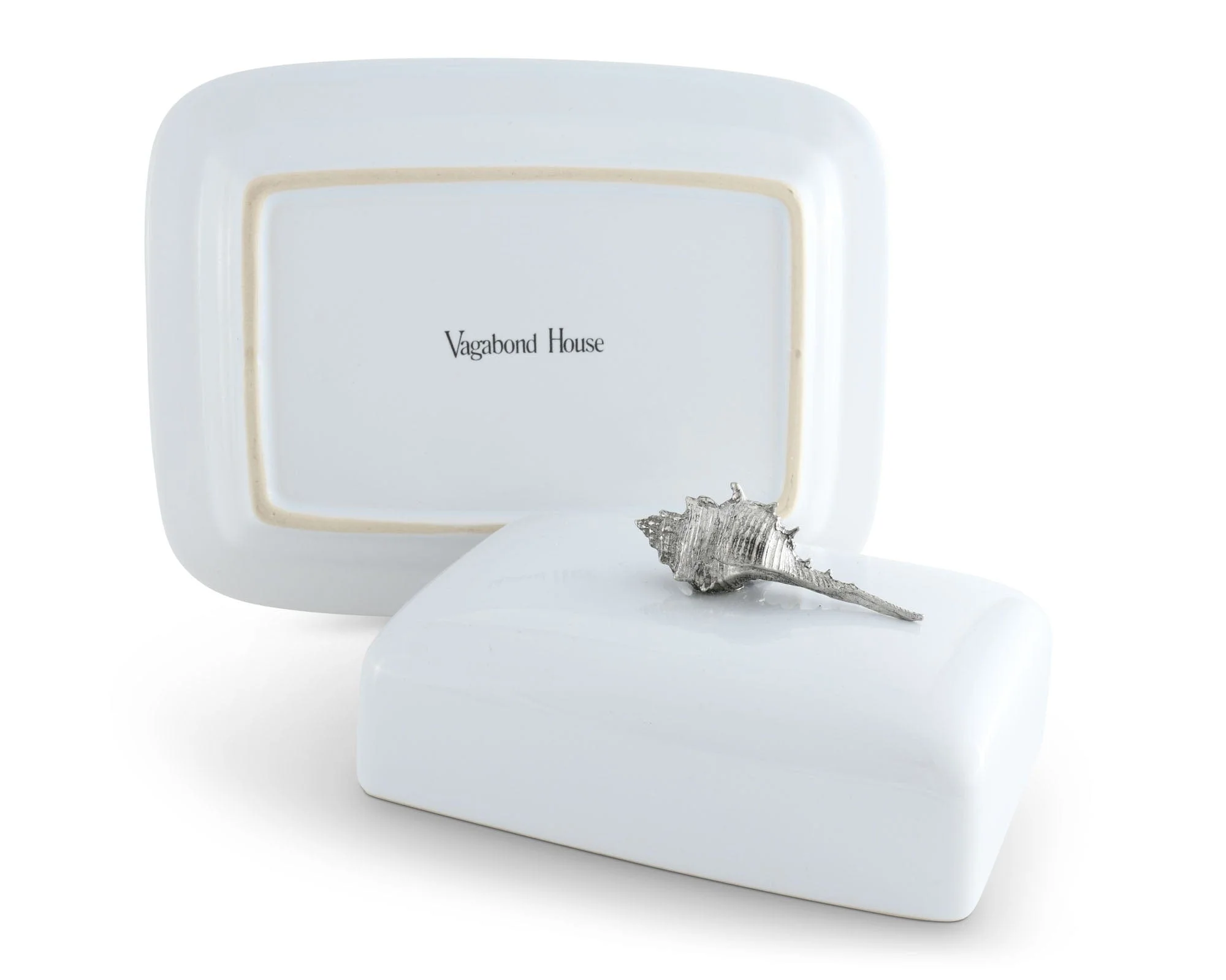 Vagabond House Conch Shell Stoneware Butter Dish - Image 5