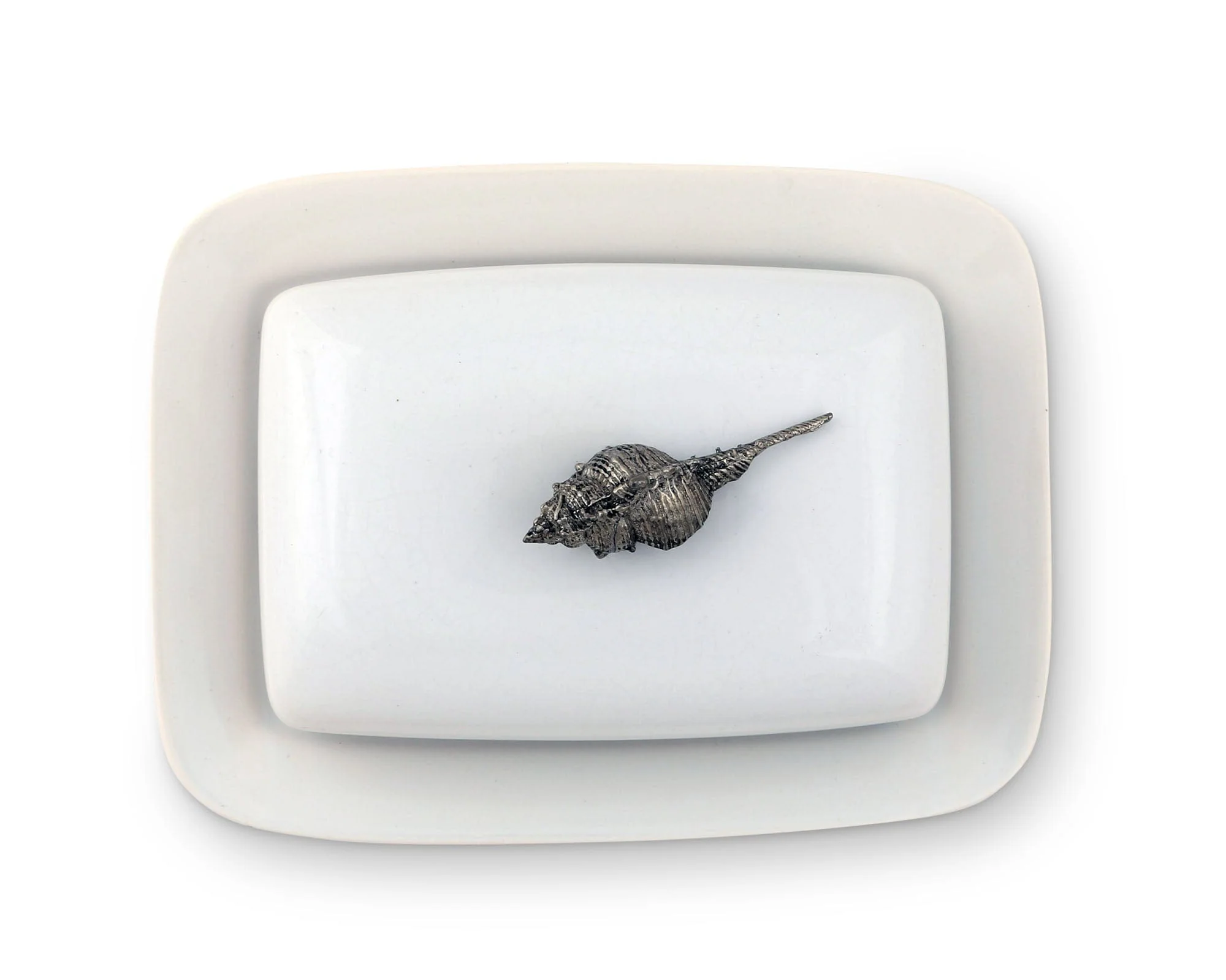 Vagabond House Conch Shell Stoneware Butter Dish - Image 7