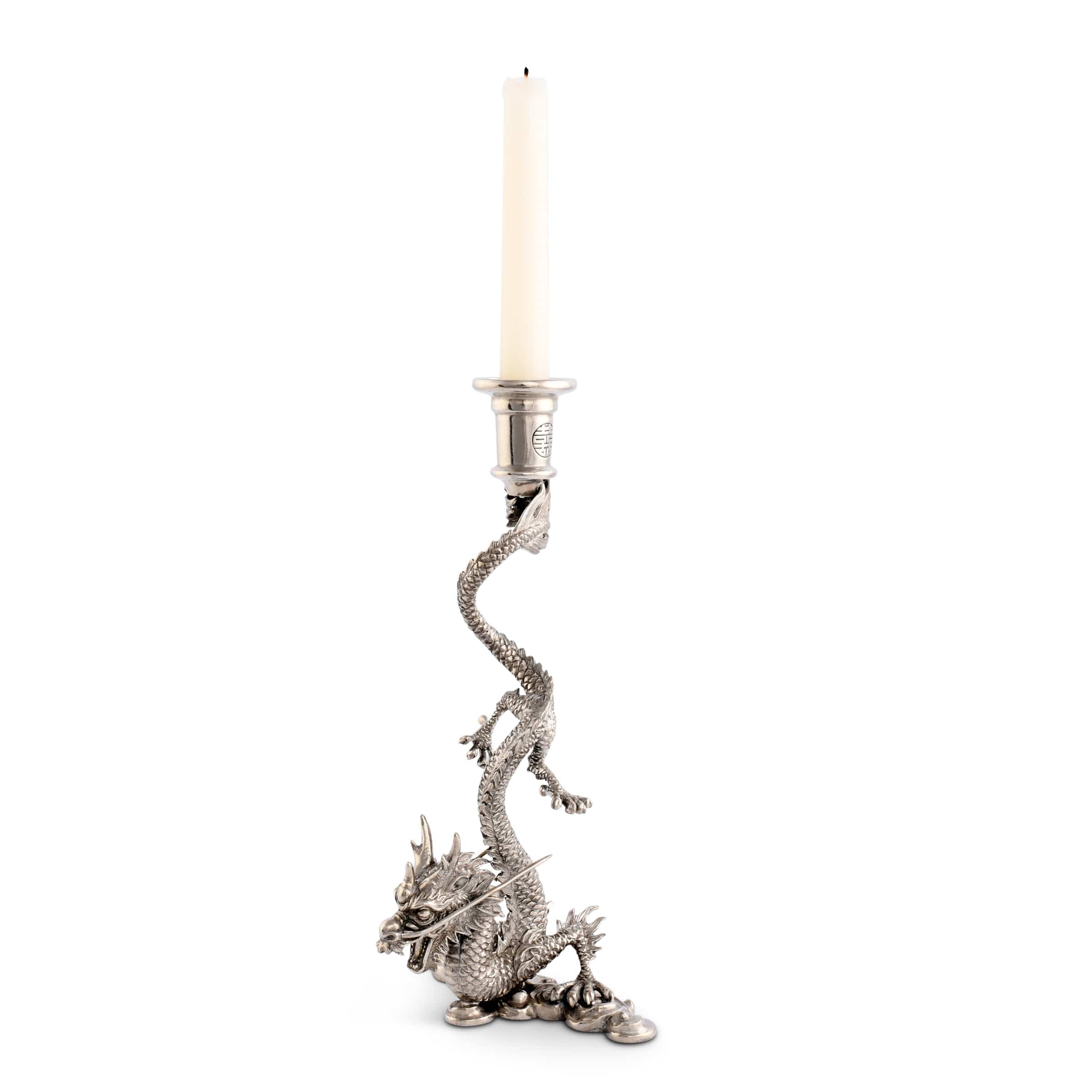 Vagabond House Dragon Pewter Candlestick - Image 11
