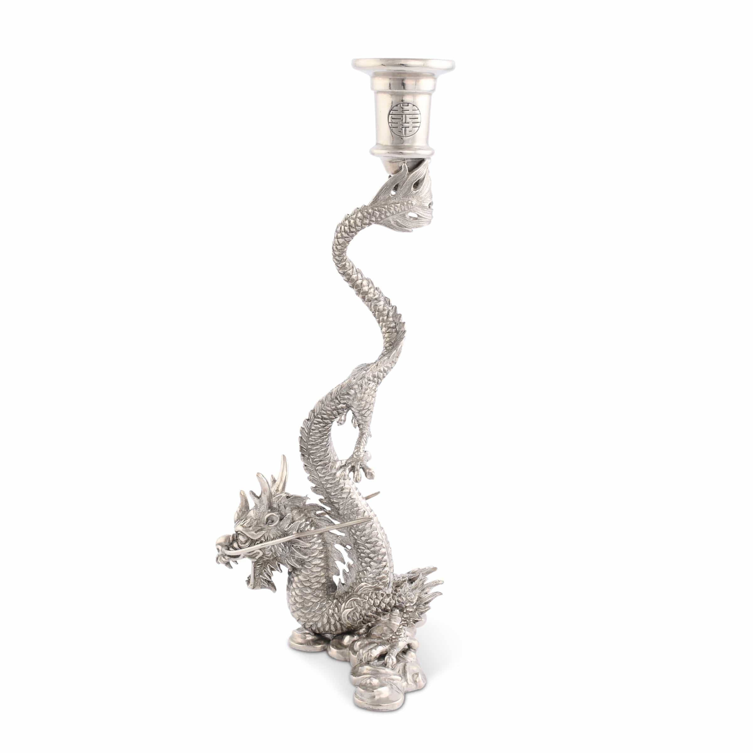 Vagabond House Dragon Pewter Candlestick - Image 8