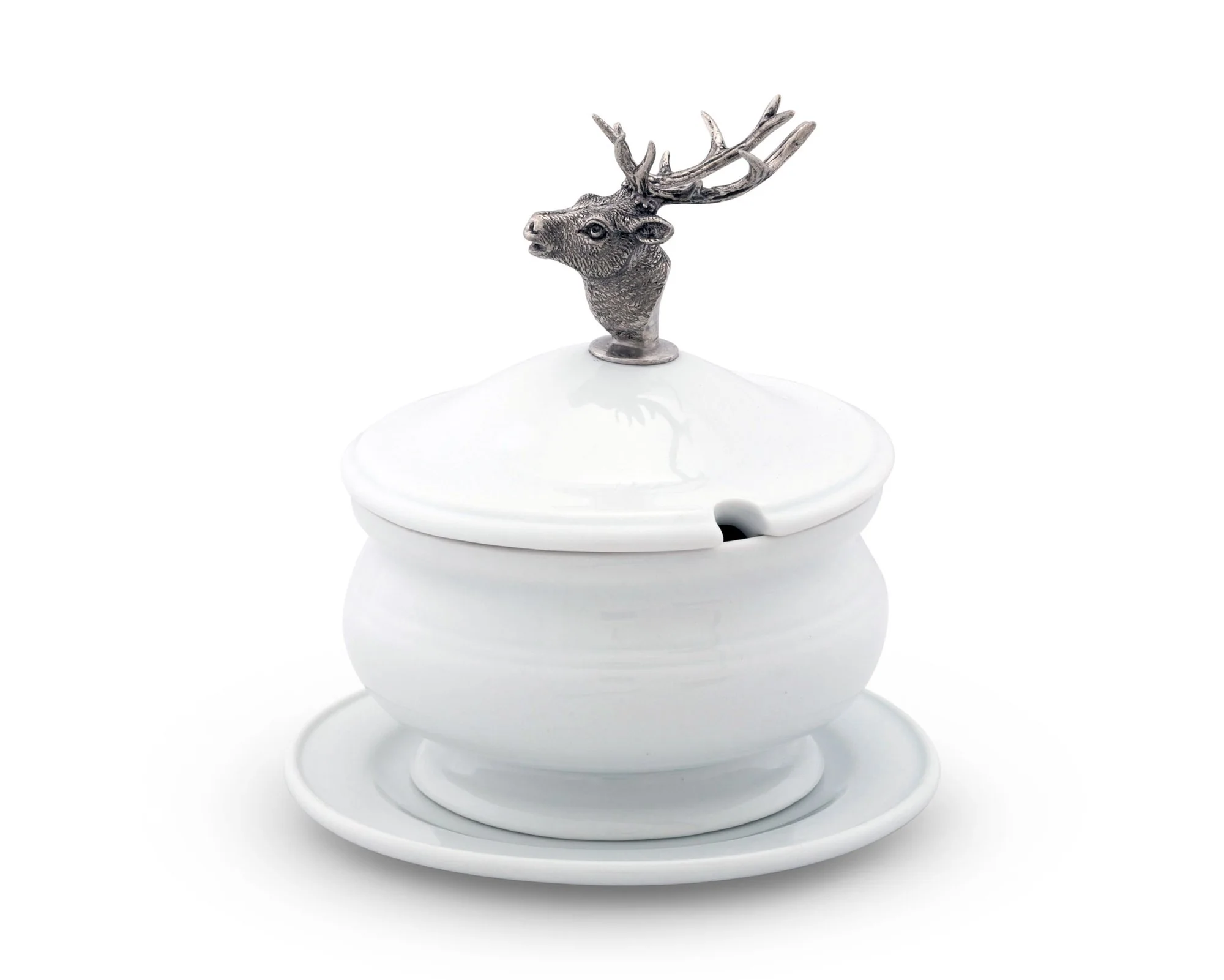 Vagabond House Elk Bust Porcelain Lidded Bowl - Image 3