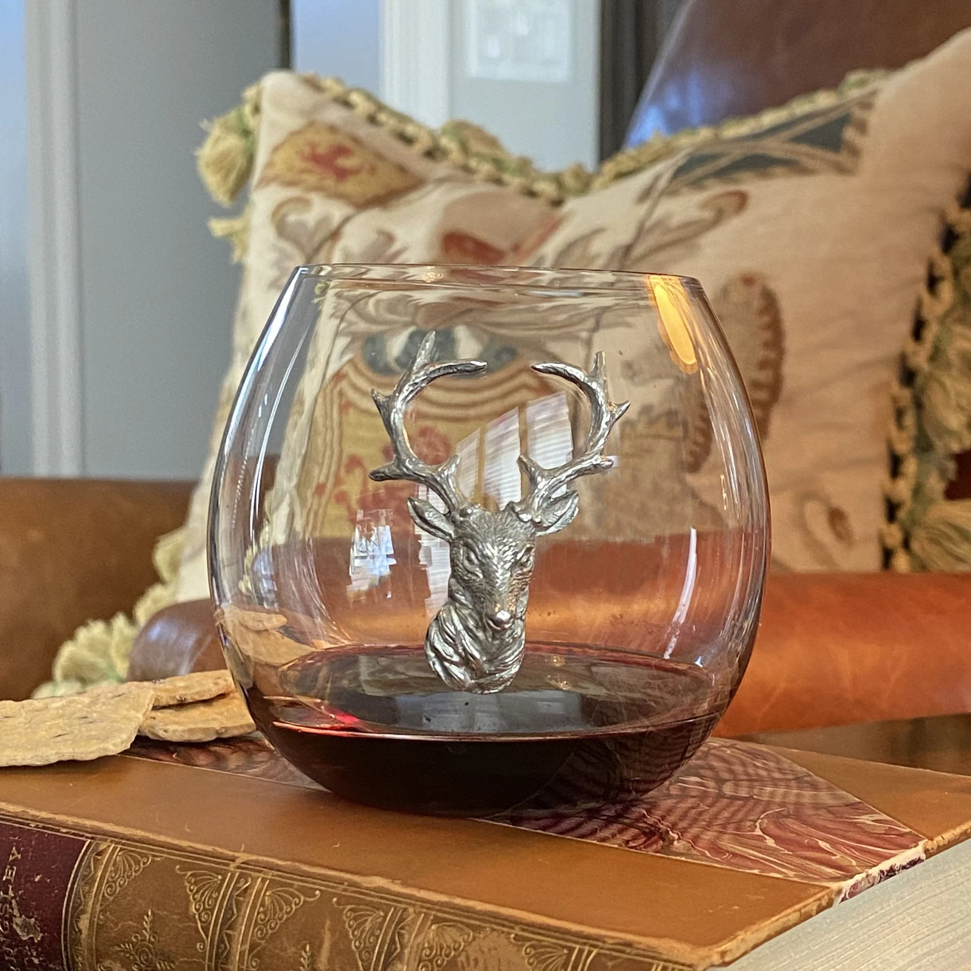 Vagabond House Elk / Deer Stemless Wine Glass - Image 5