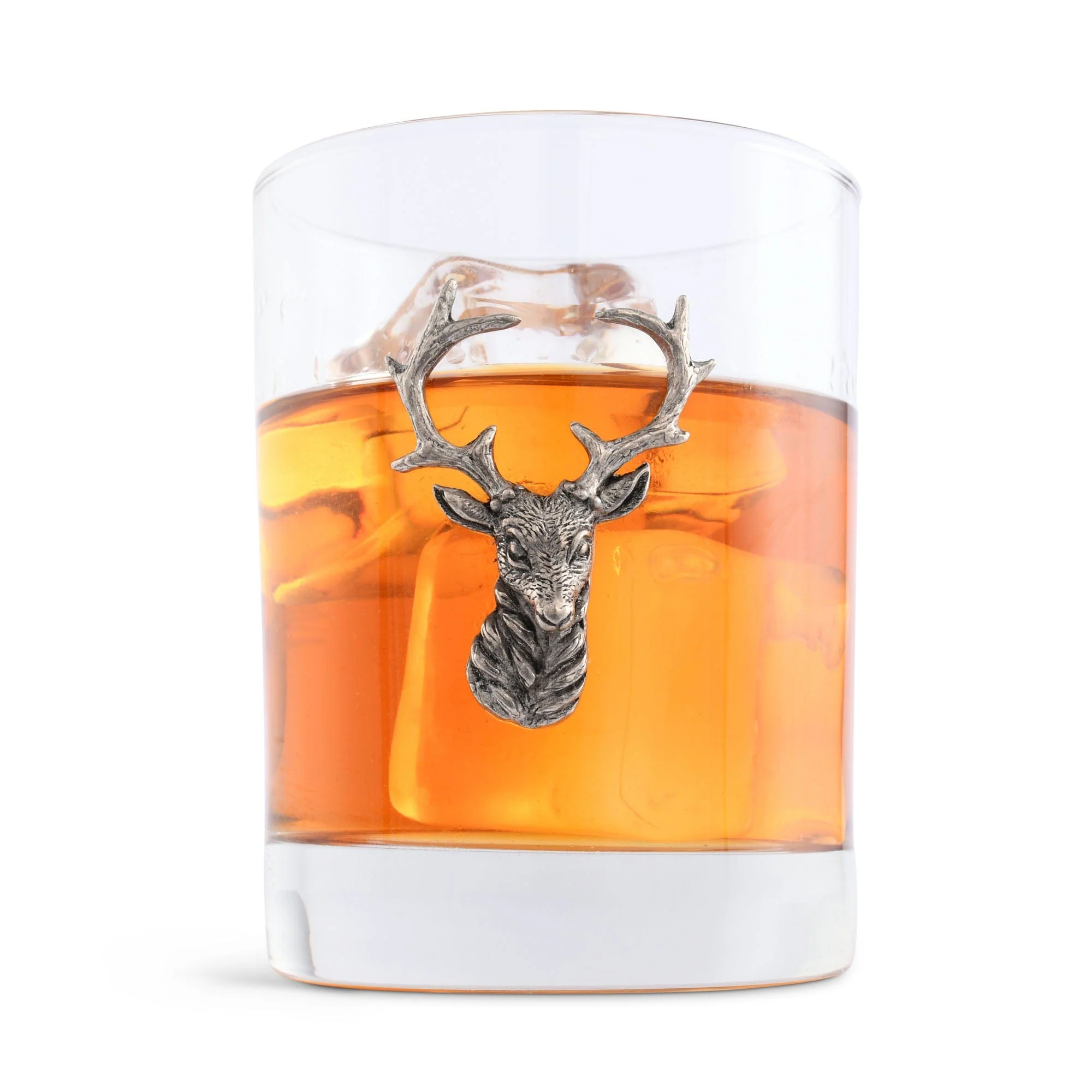 Vagabond House Elk Head Double Old Fashion Bar Glass