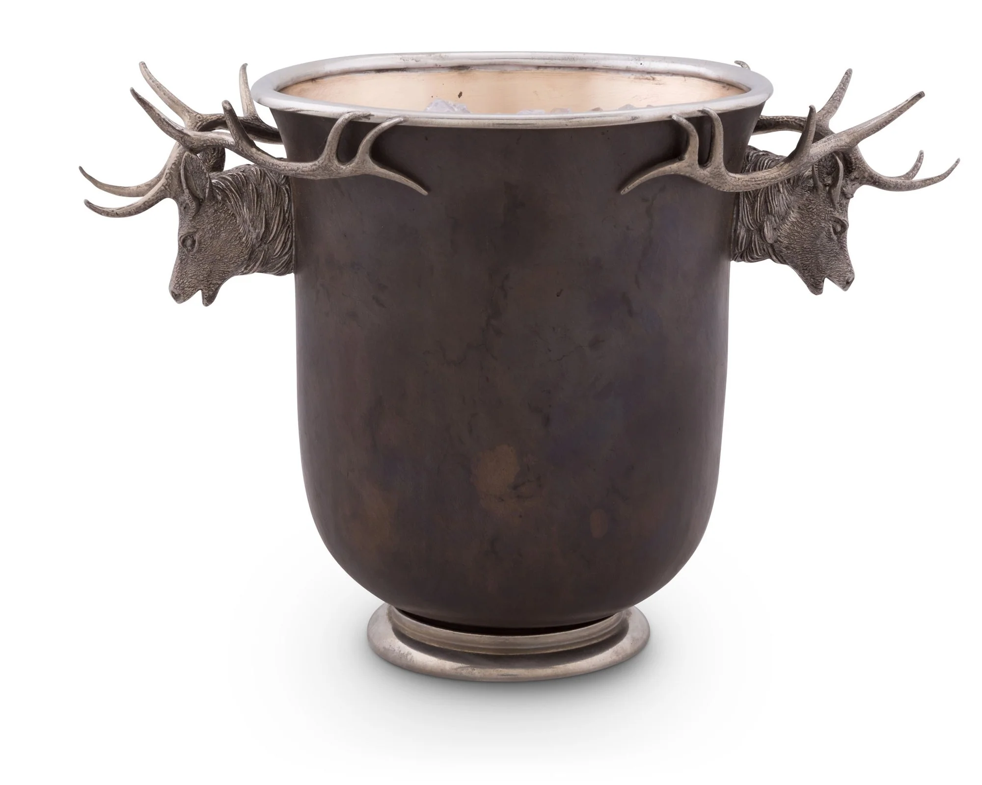 Vagabond House Elk Head Handle Bronze Ice Bucket