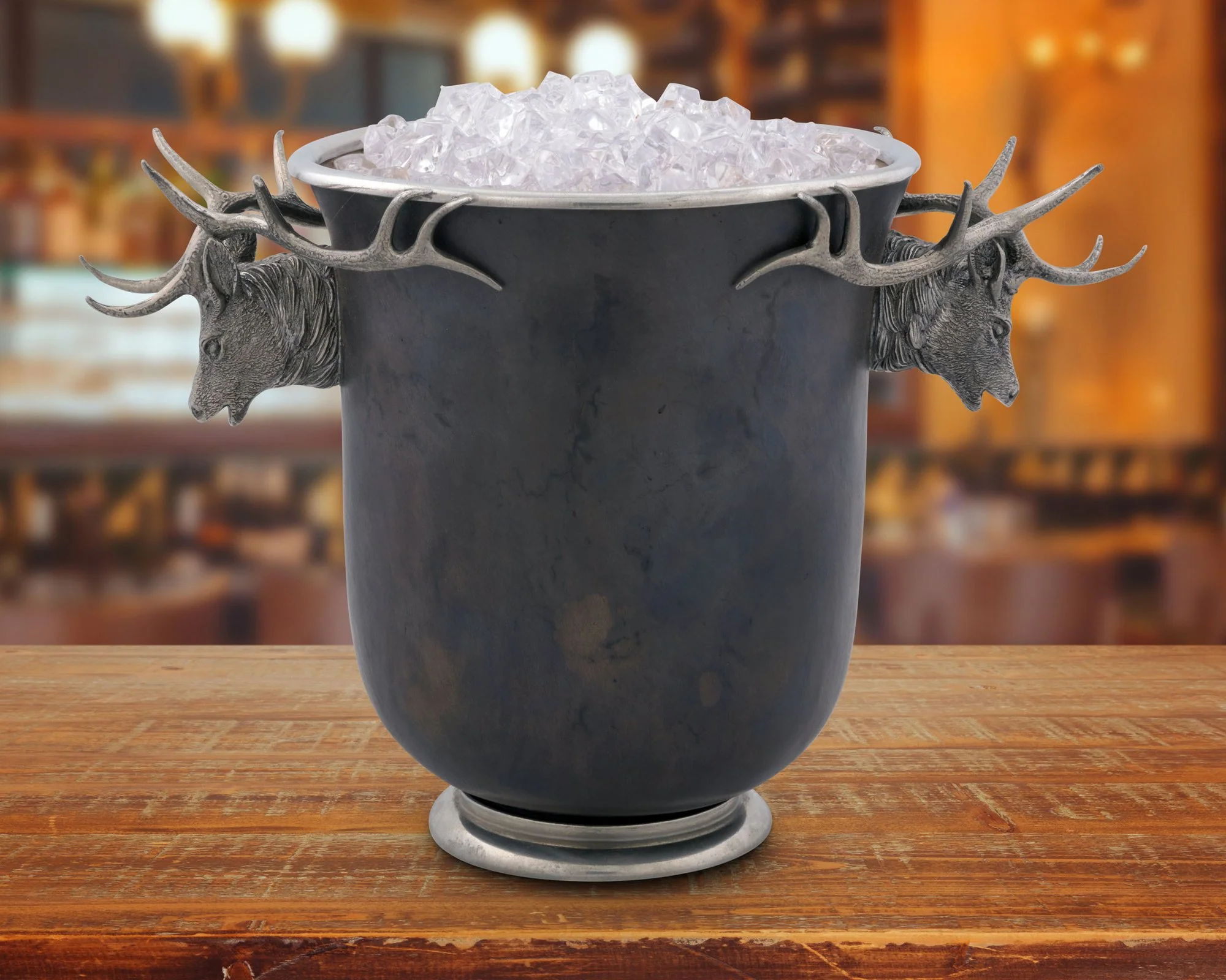 Vagabond House Elk Head Handle Bronze Ice Bucket - Image 5