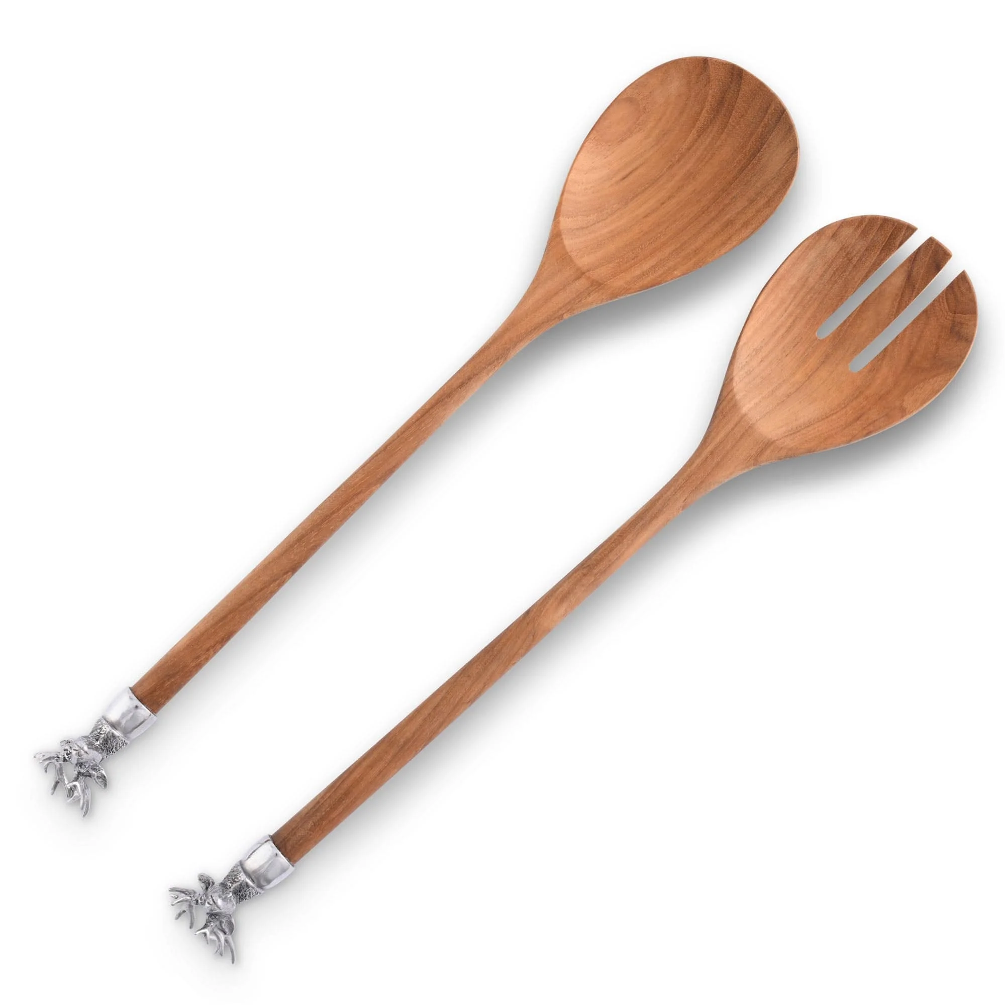 Vagabond House Elk Head Wood Salad Servers - Image 3