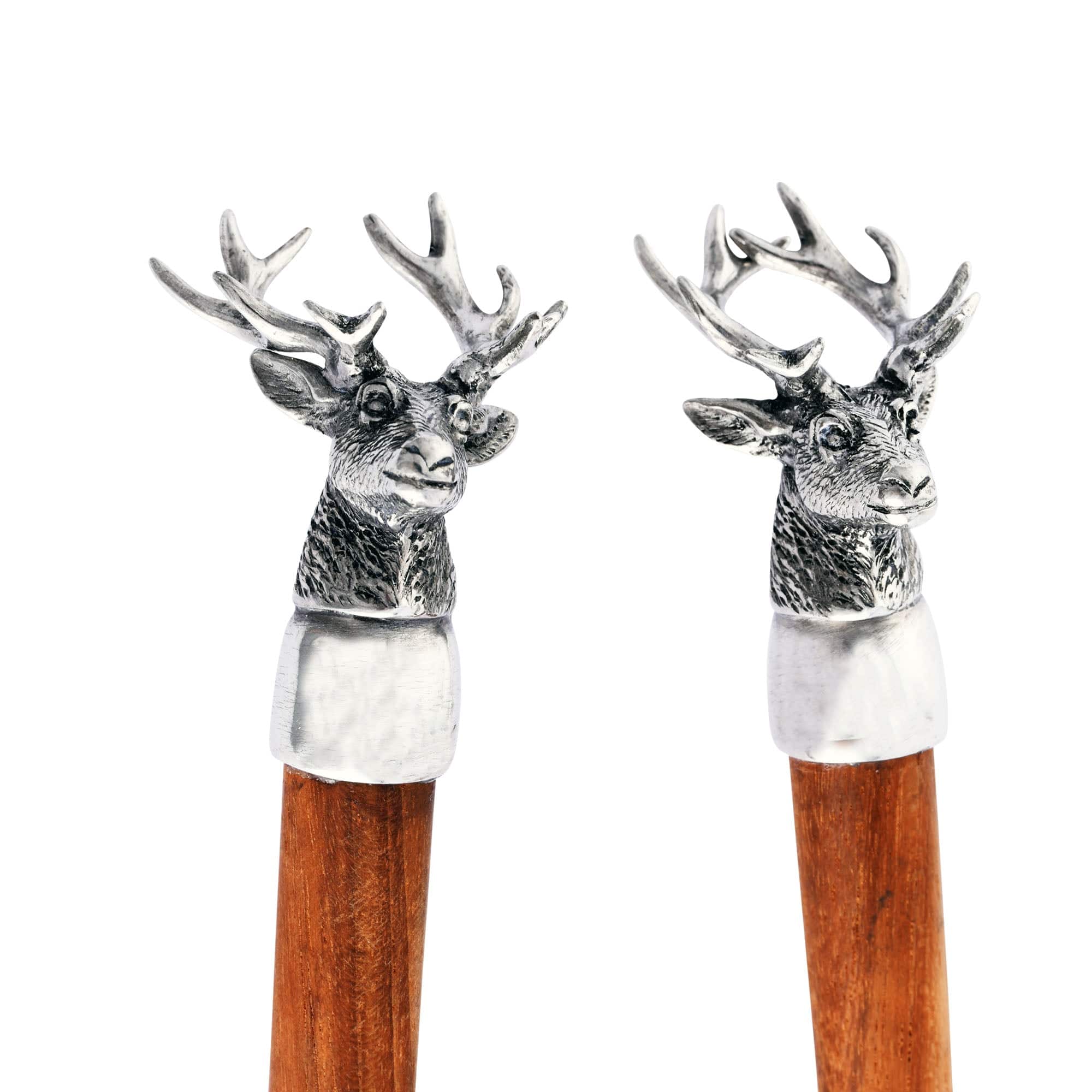 Vagabond House Elk Head Wood Salad Servers - Image 4