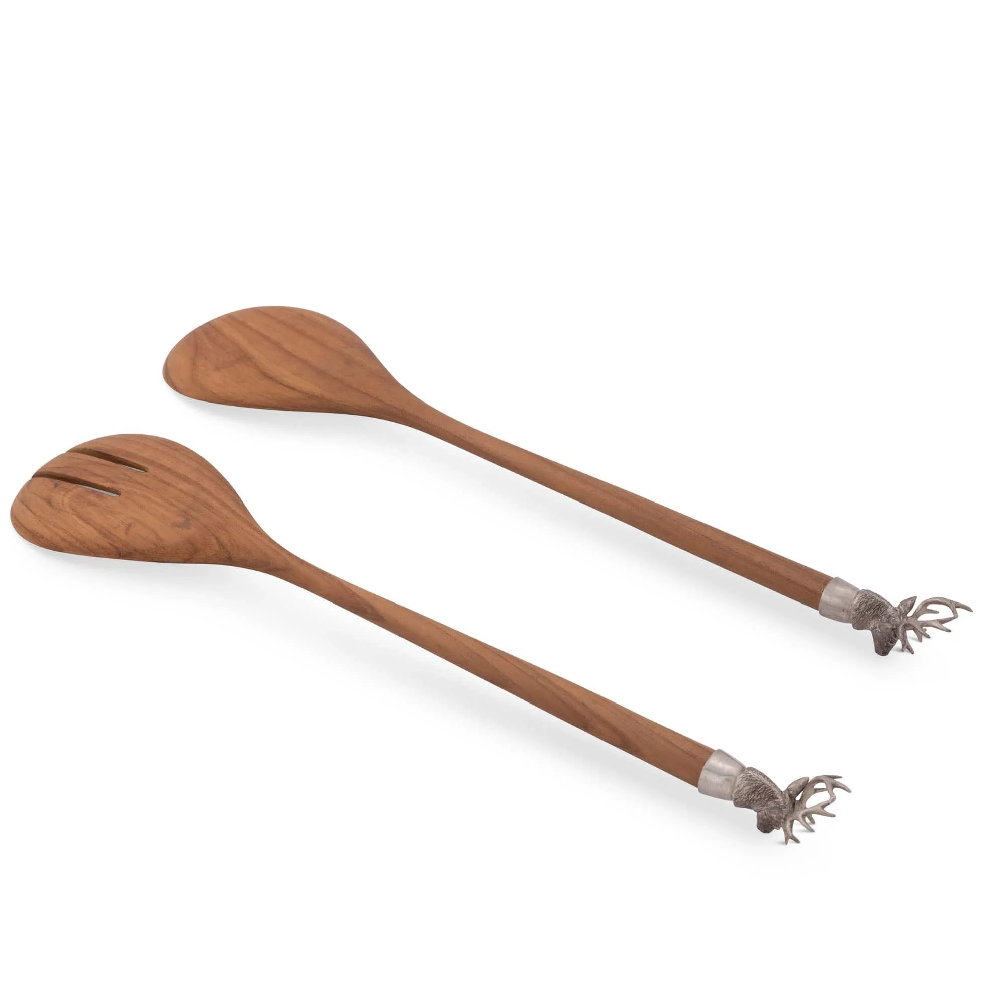 Vagabond House Elk Head Wood Salad Servers - Image 5