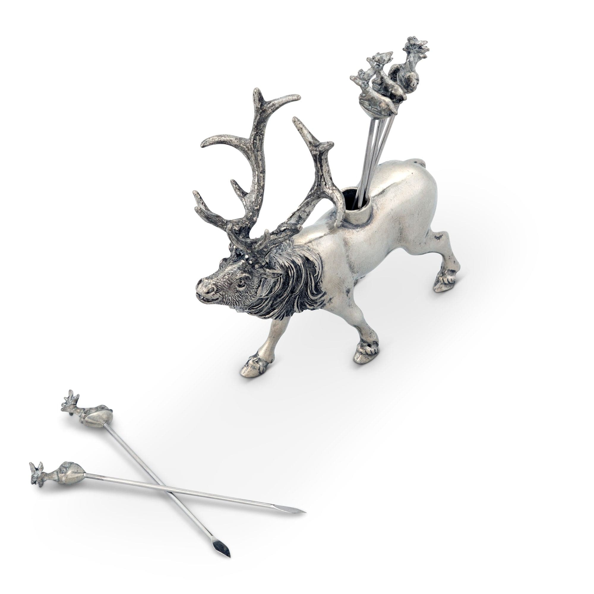 Vagabond House Elk Pewter Cheese Pick Set