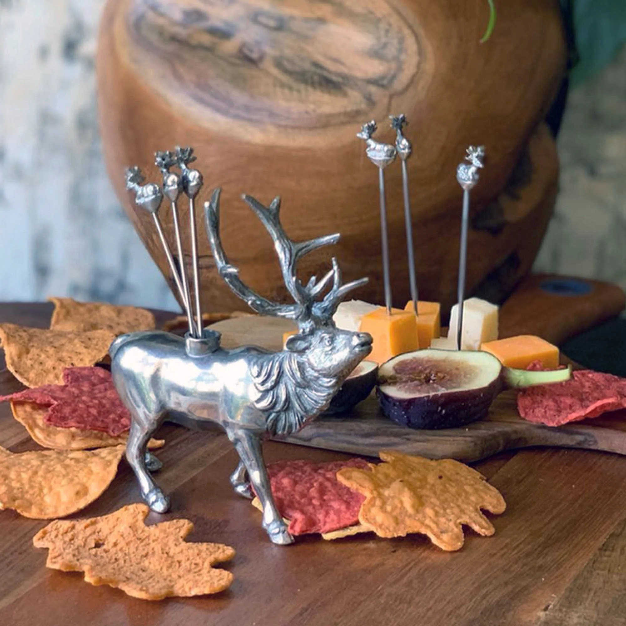 Vagabond House Elk Pewter Cheese Pick Set - Image 5