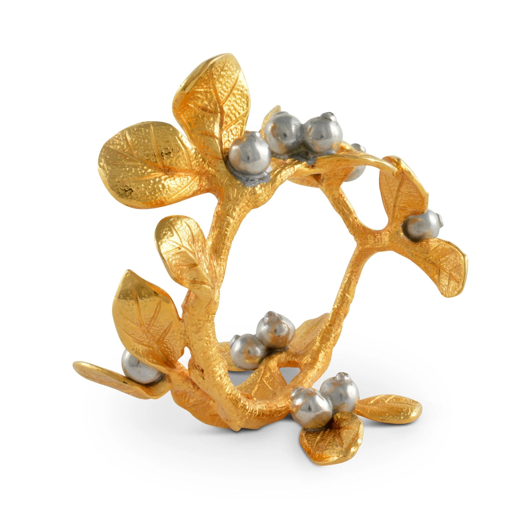 Vagabond House Golden Winter Berry Napkin Ring
