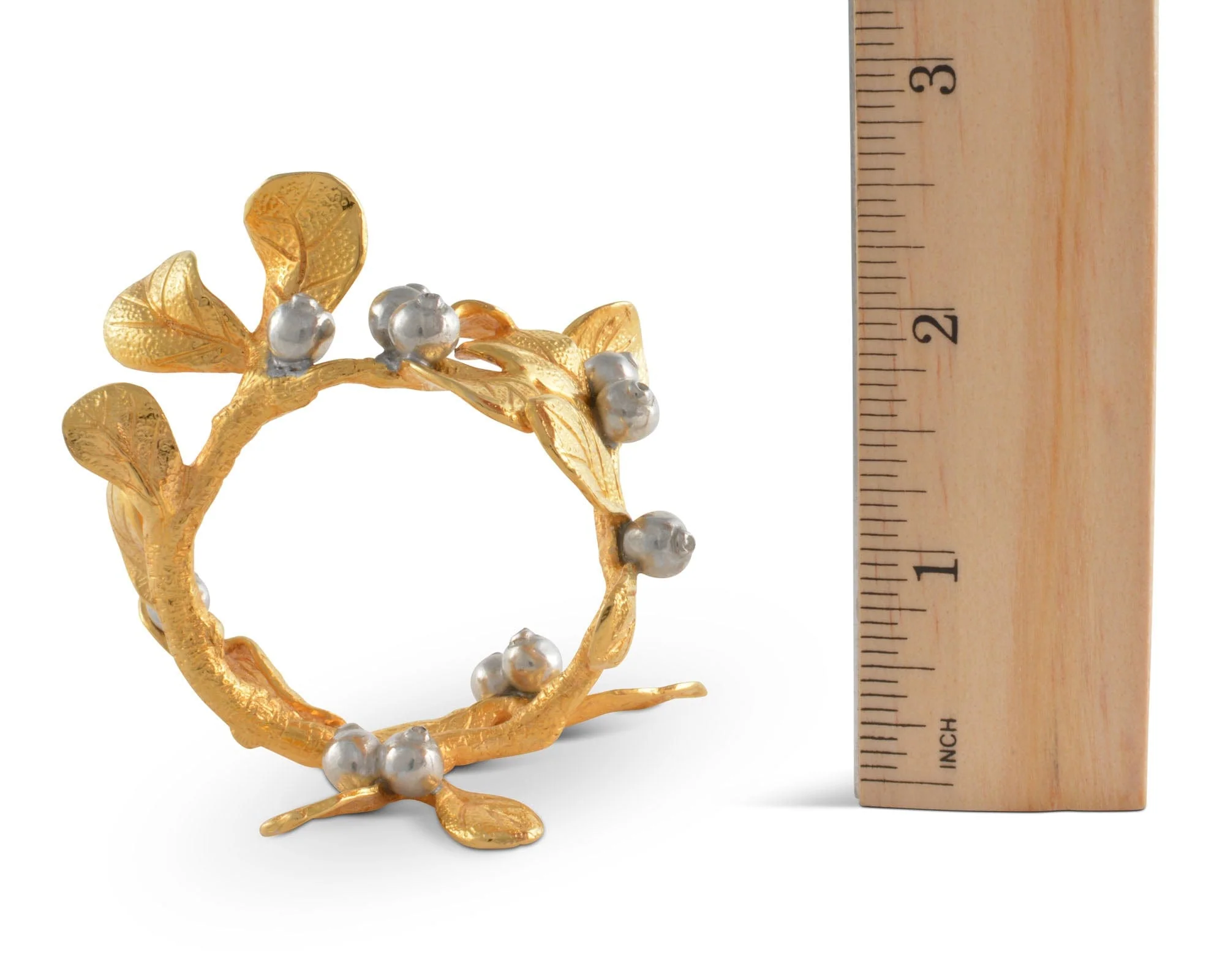 Vagabond House Golden Winter Berry Napkin Ring - Image 5
