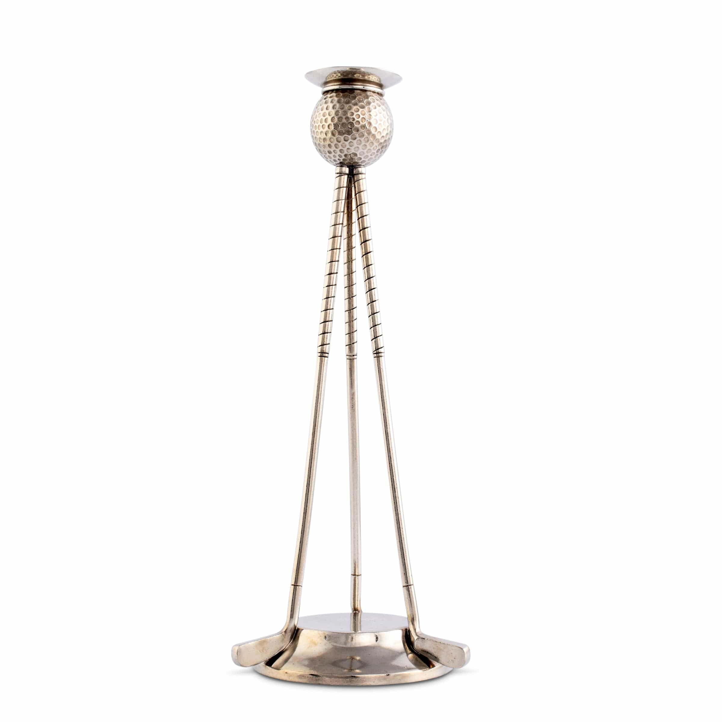 Vagabond House Golf Club Pewter Candlestick