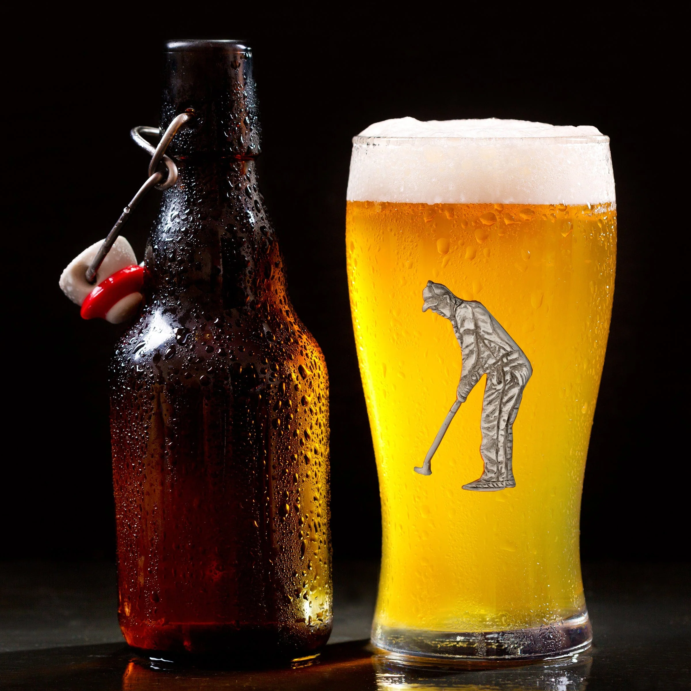 Vagabond House Golfer Beer Glass - Image 4