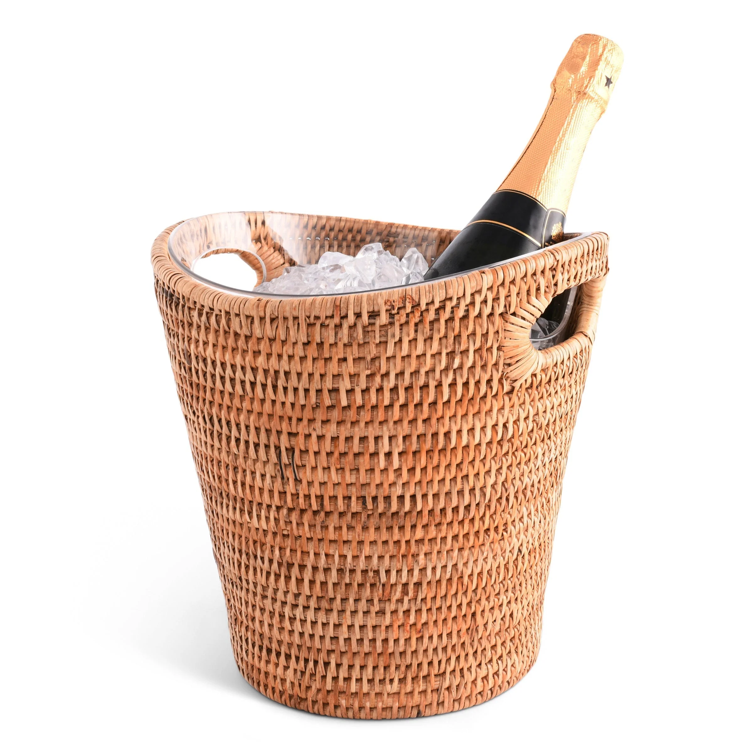Vagabond House Hand Woven Rattan Wicker Champagne Bucket / Ice Bucket