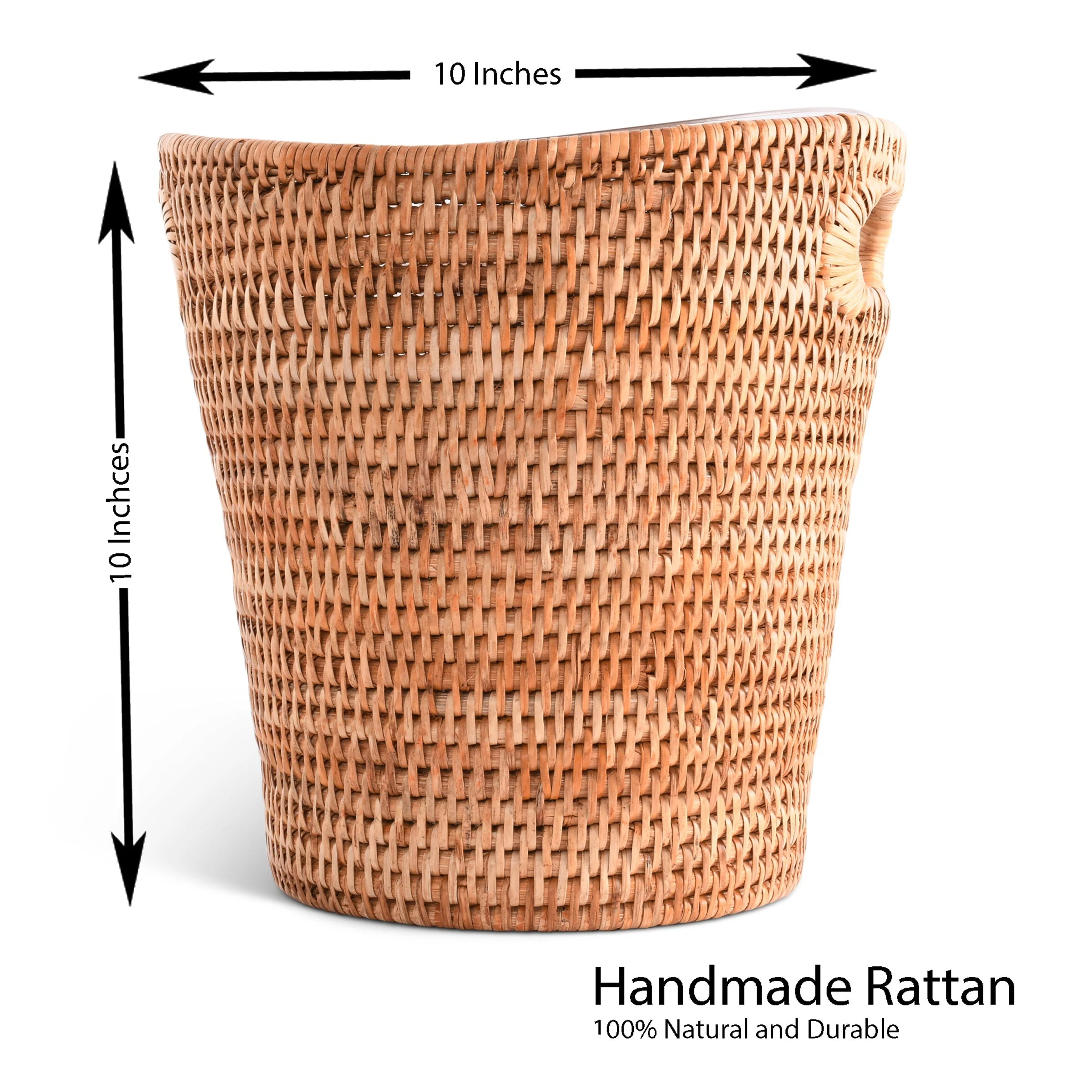 Vagabond House Hand Woven Rattan Wicker Champagne Bucket / Ice Bucket - Image 6
