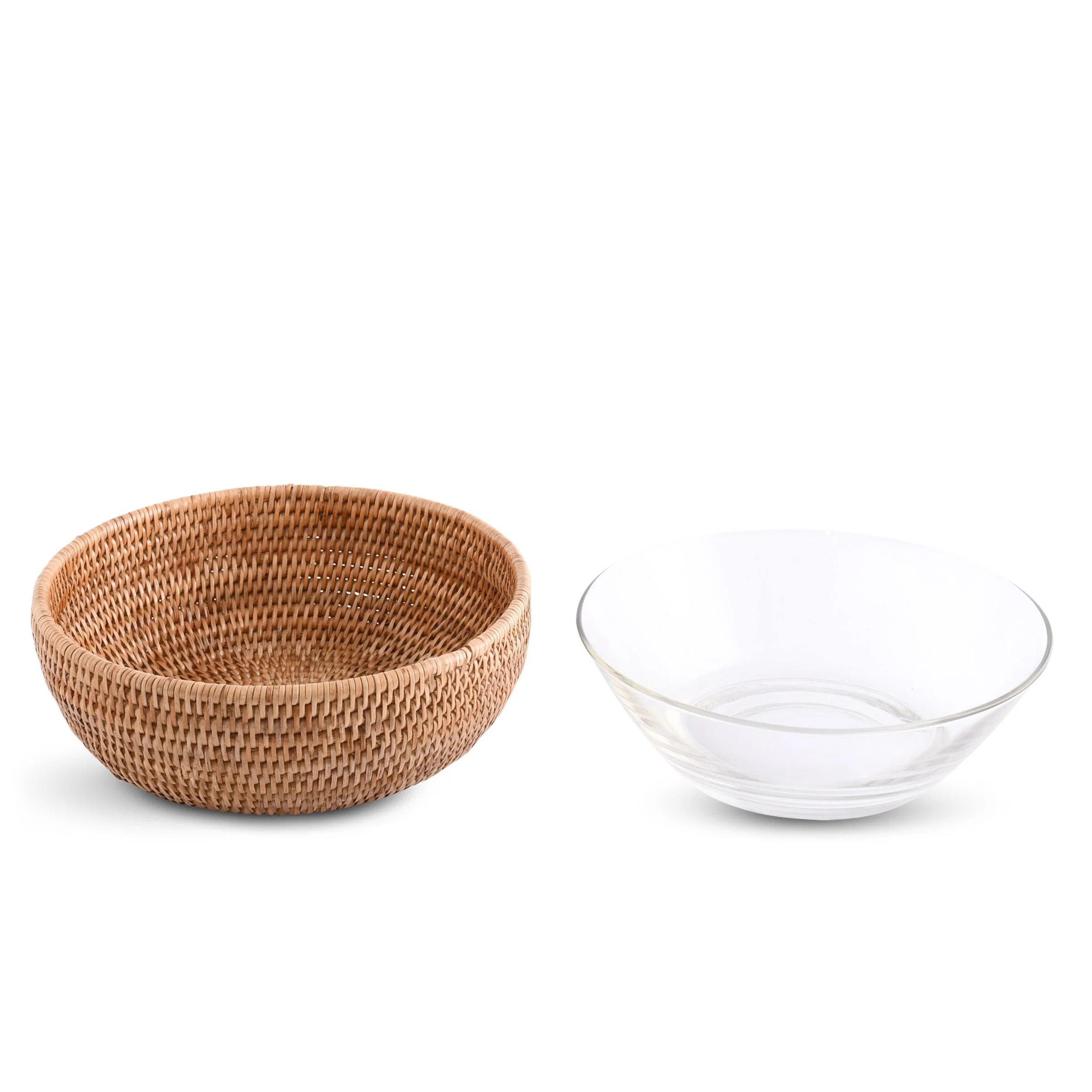 Vagabond House Hand Woven Serving Bowl Rattan - Image 3
