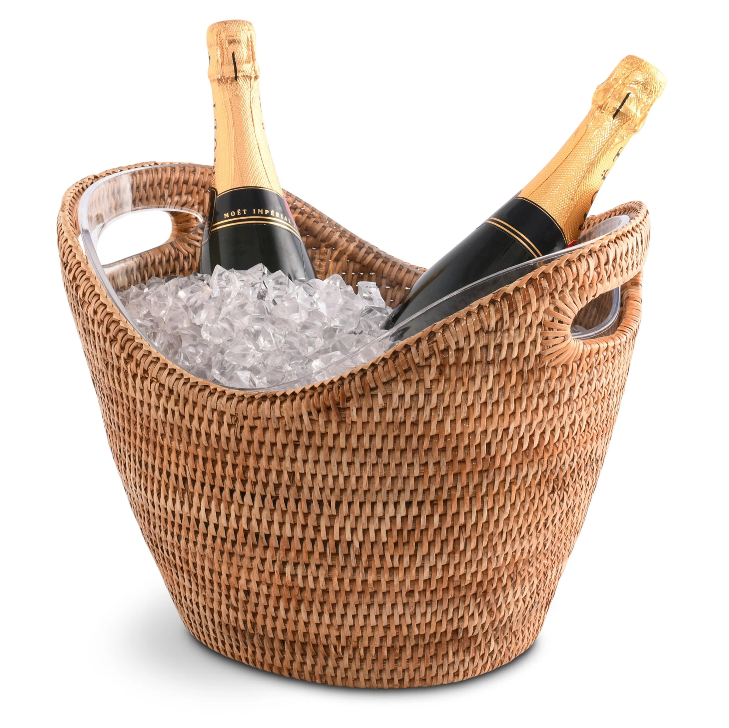 Vagabond House Hand Woven Wicker Rattan Champagne / Ice Tub