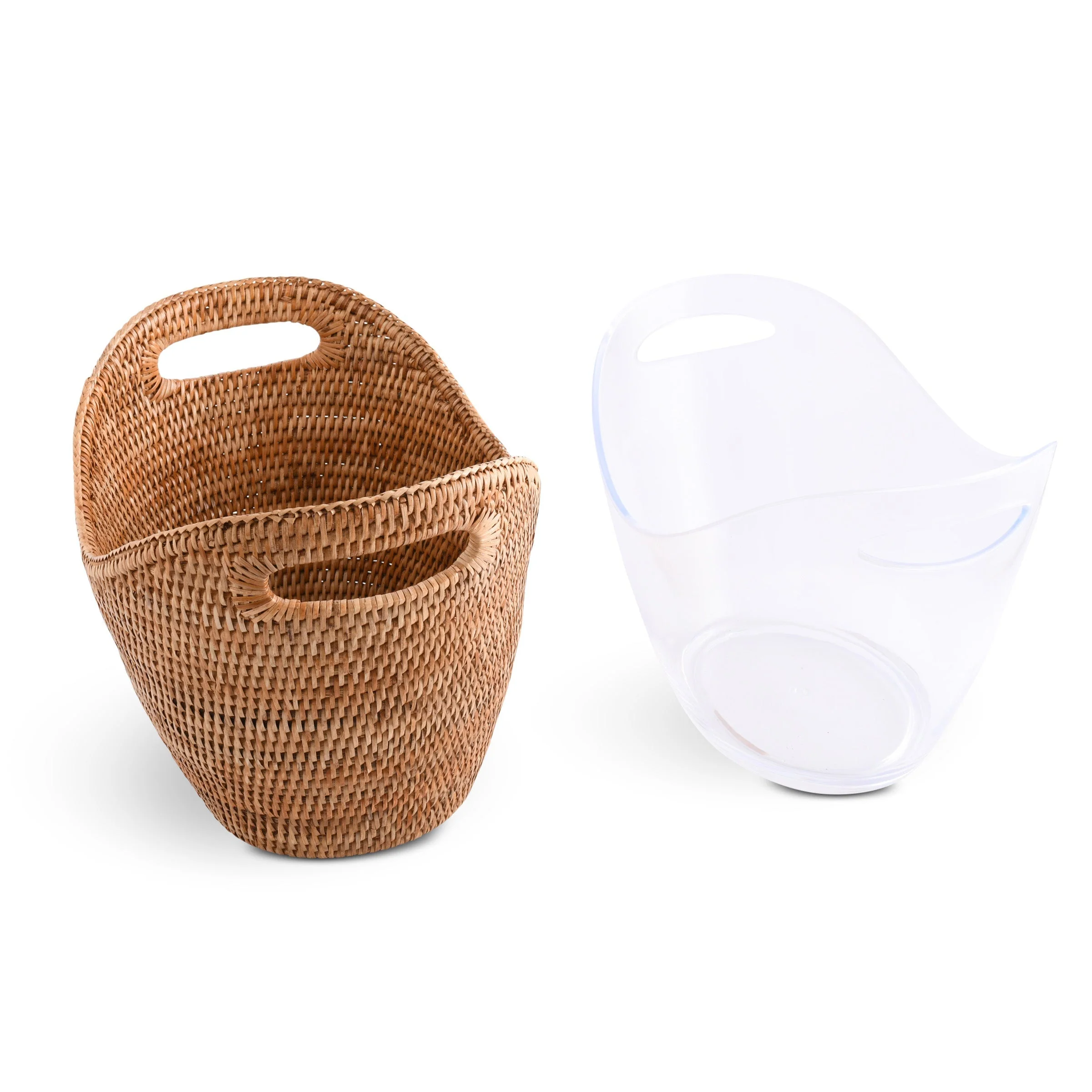 Vagabond House Hand Woven Wicker Rattan Champagne / Ice Tub - Image 5