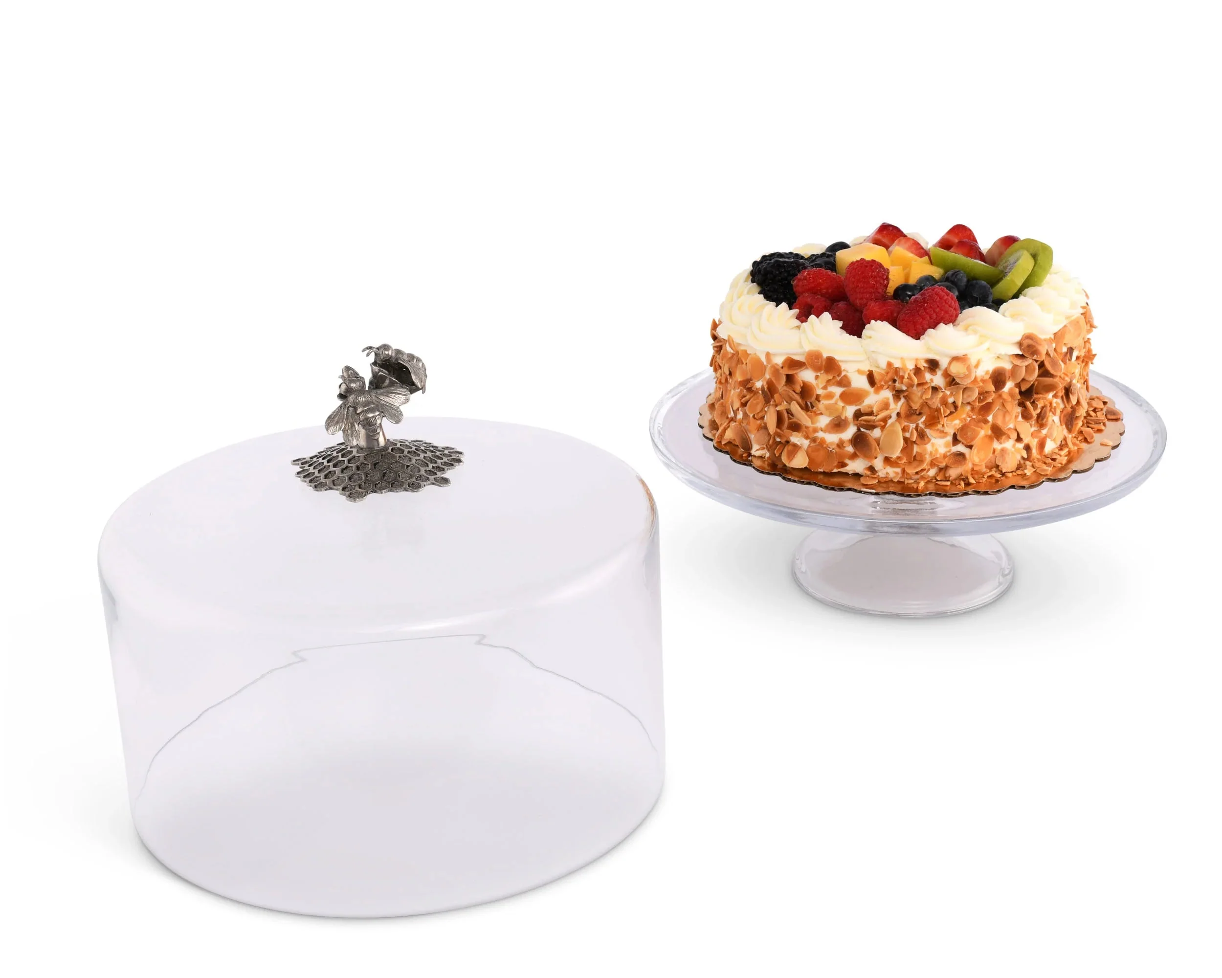 Vagabond House Honey Bee Glass Covered Cake Stand - Image 2