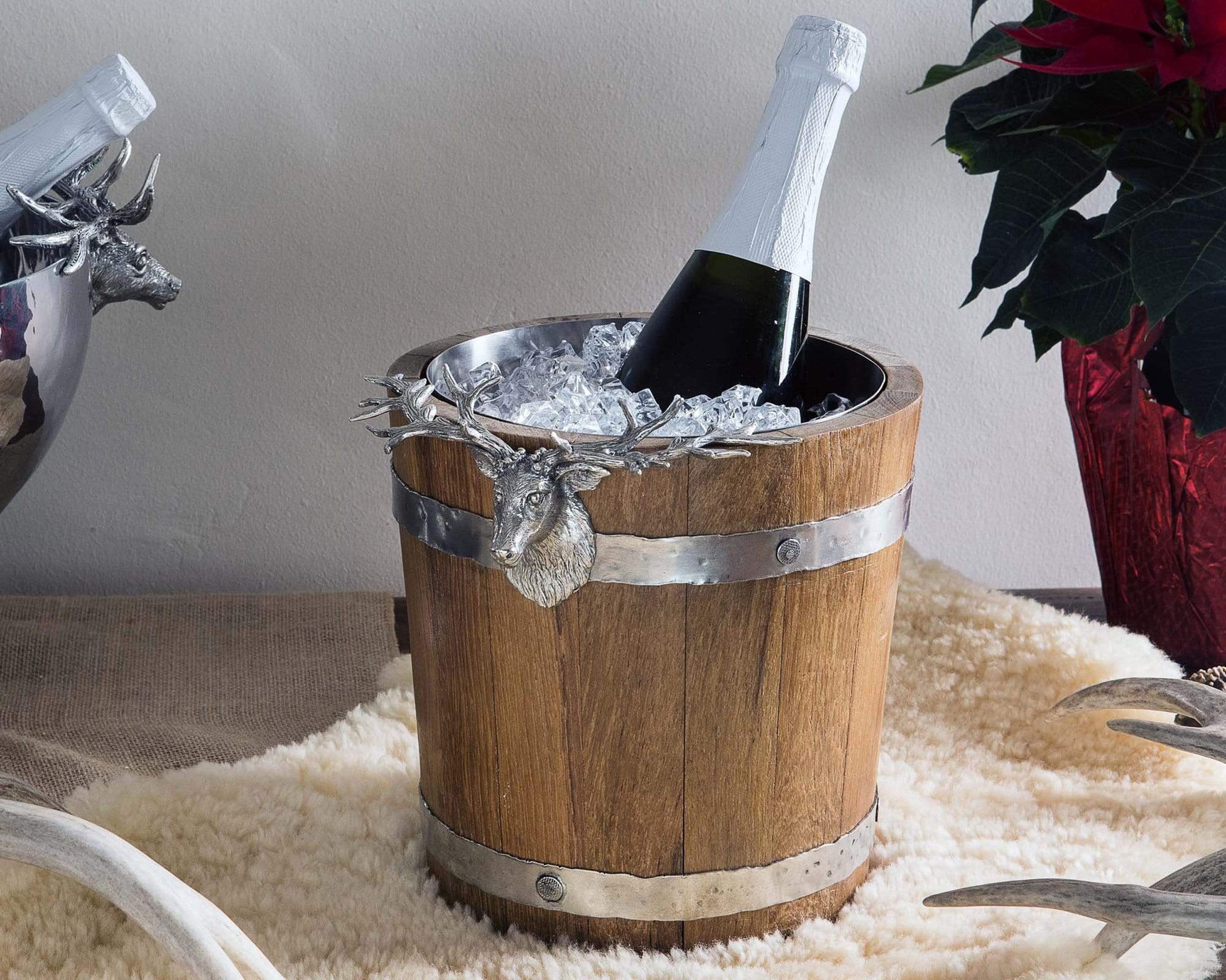 Vagabond House Ice Bucket - Wood Pail Elk