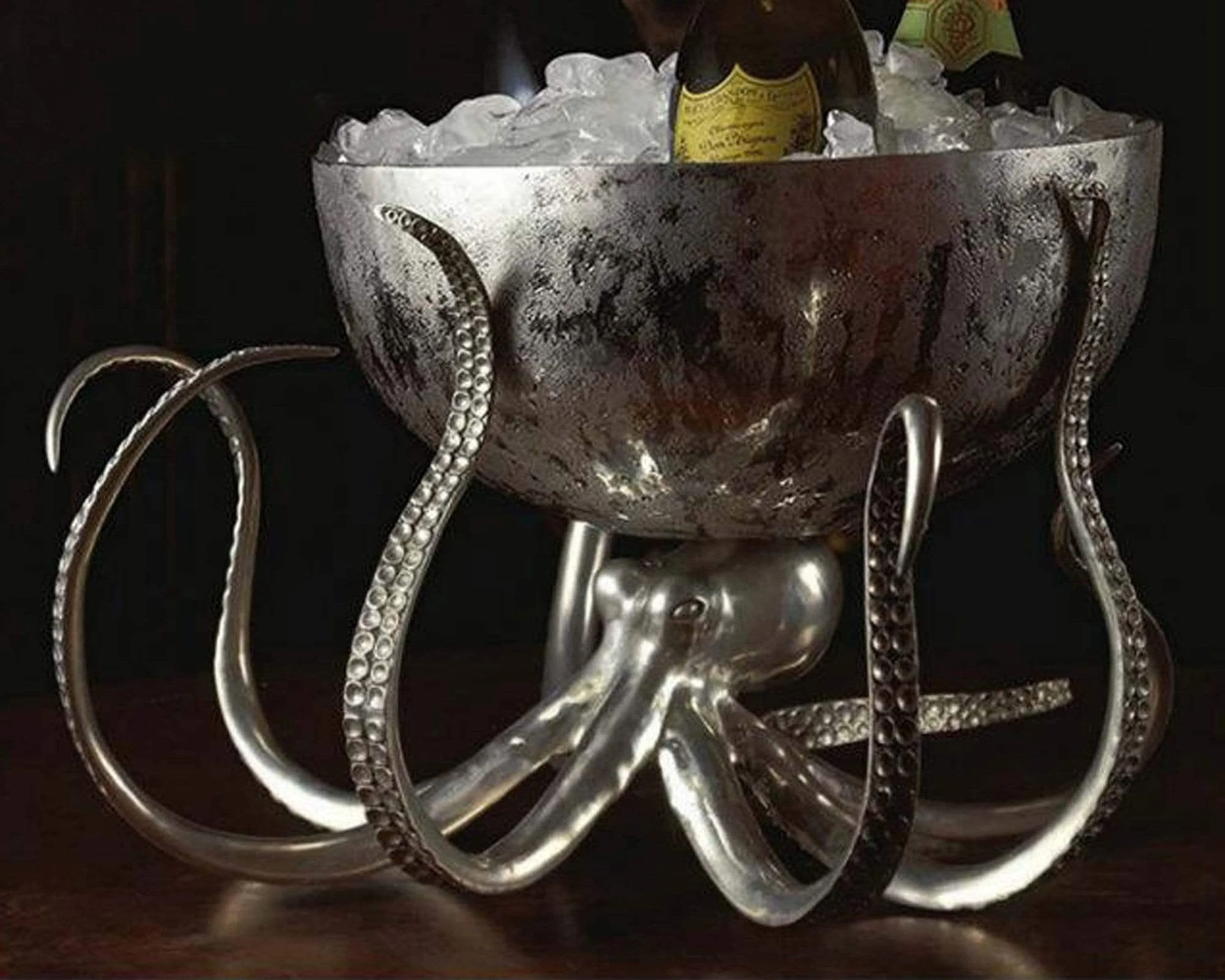 Vagabond House Ice Tub - Hammered Steel - Octopus